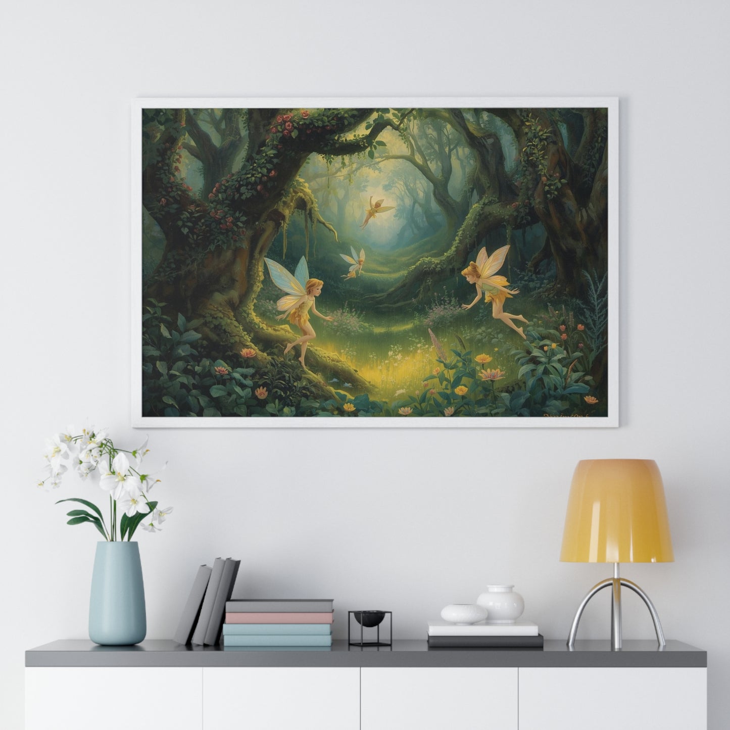 Enchanted Forest Fairy Poster | Magical Home Decor, Wall Art, Fairy Gift, Nature Print, Fantasy Art