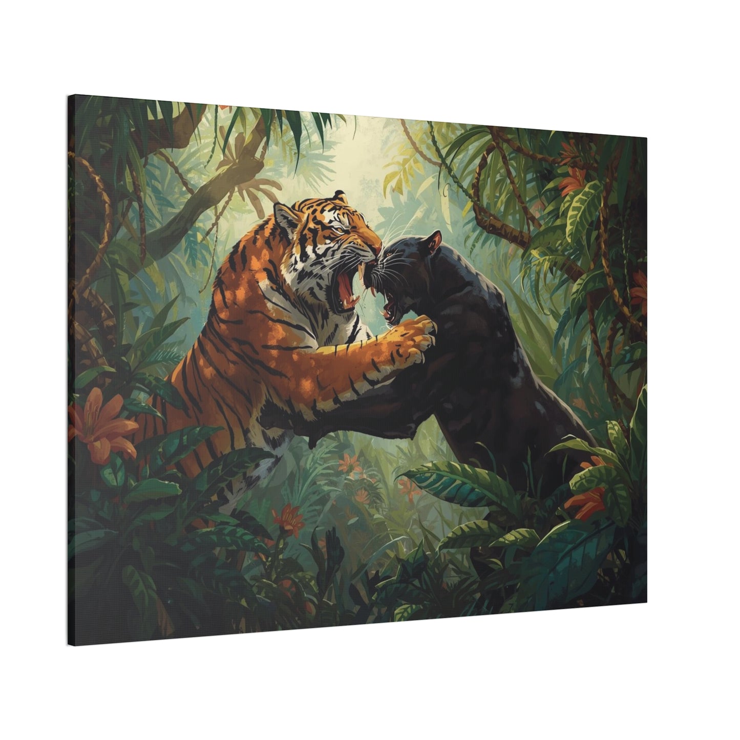 Wild Tiger and Panther Wall Decor