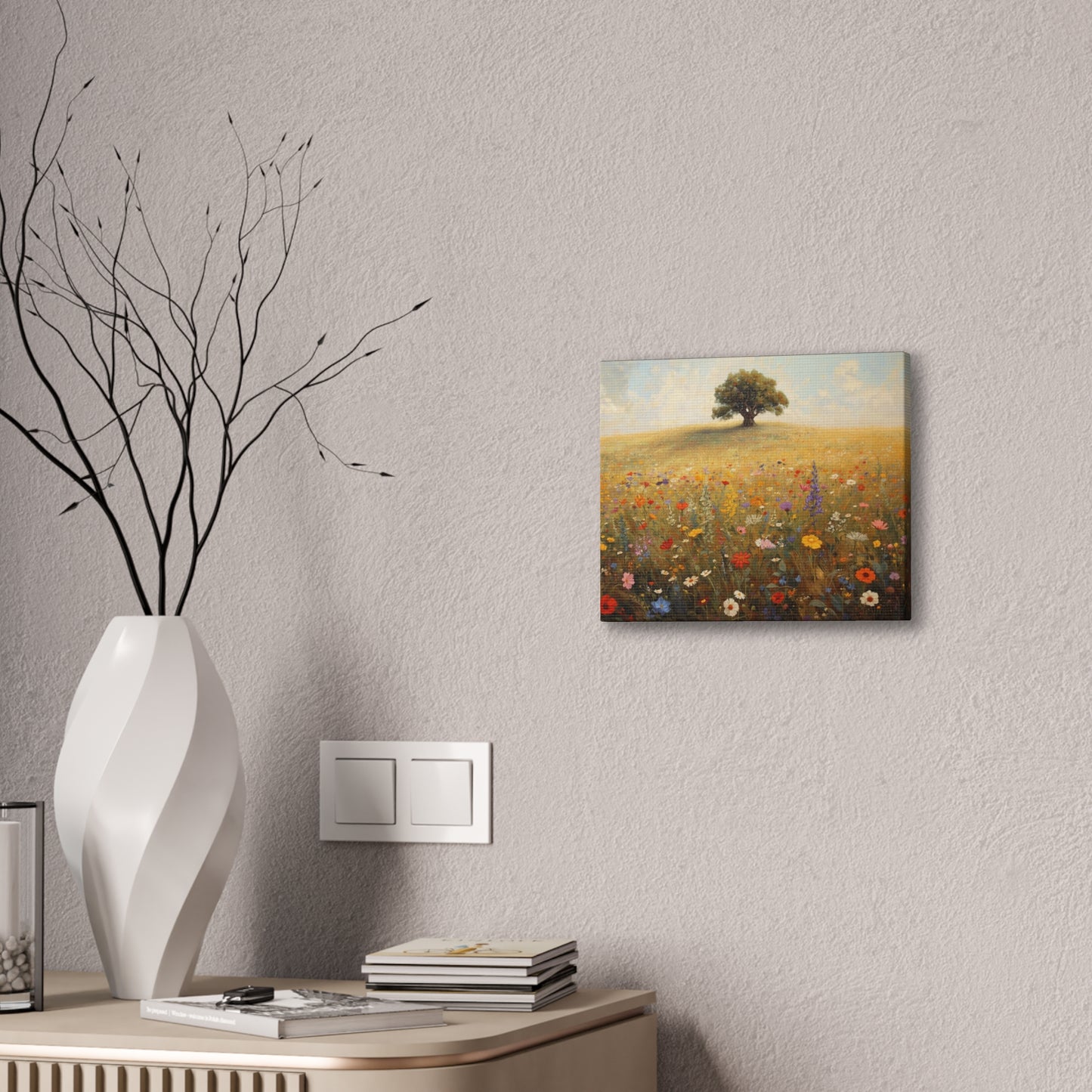 Vibrant Floral Landscape Decor