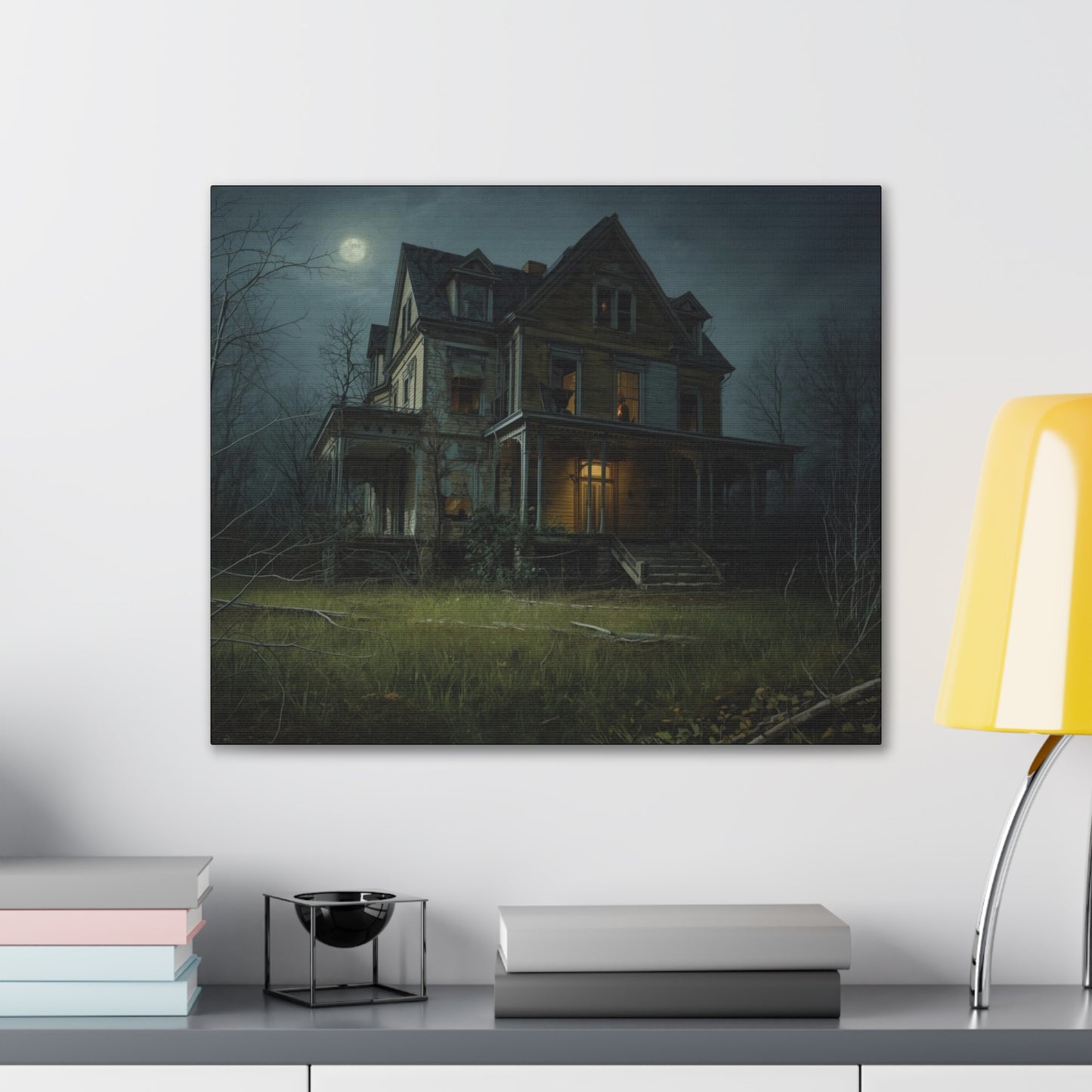Spooky Haunted House Art Print