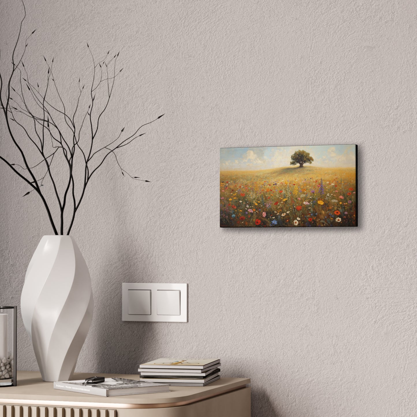 Vibrant Floral Landscape Decor