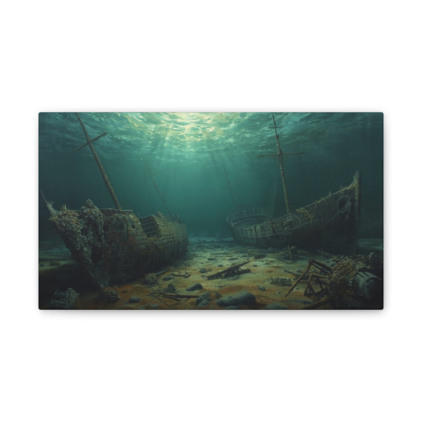 Underwater Shipwreck Canvas Art