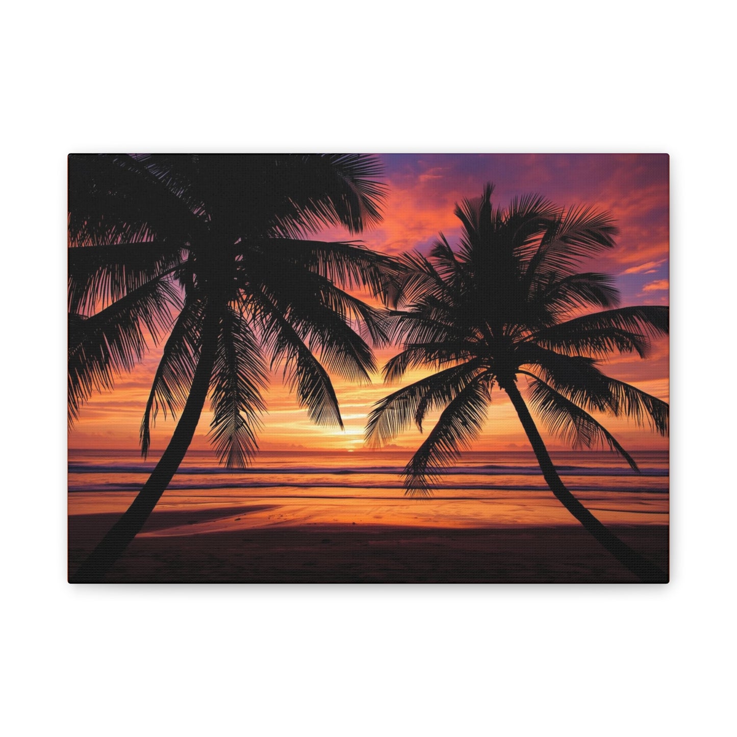 Sunset Palm Tree Canvas Print