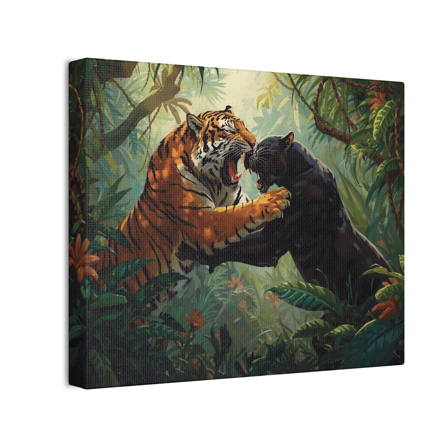 Wild Tiger and Panther Wall Decor