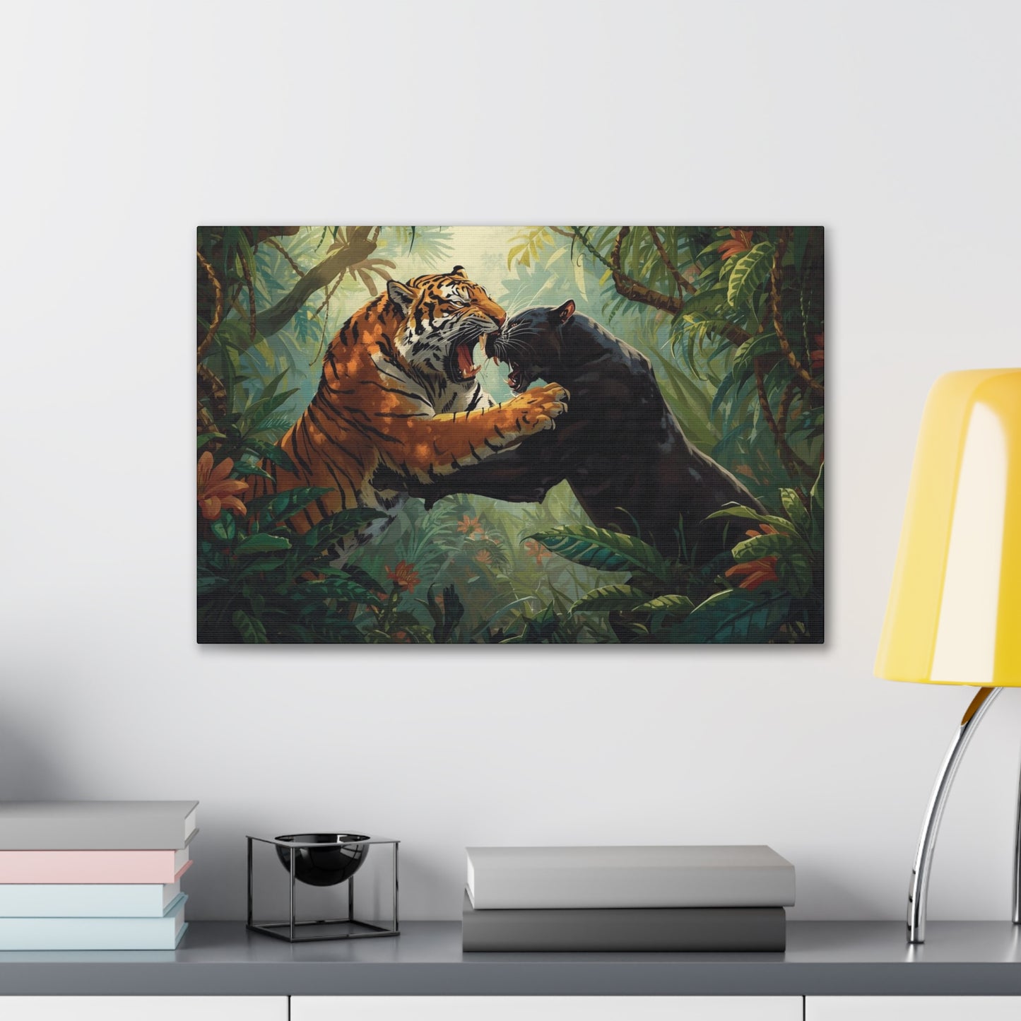 Wild Tiger and Panther Wall Decor