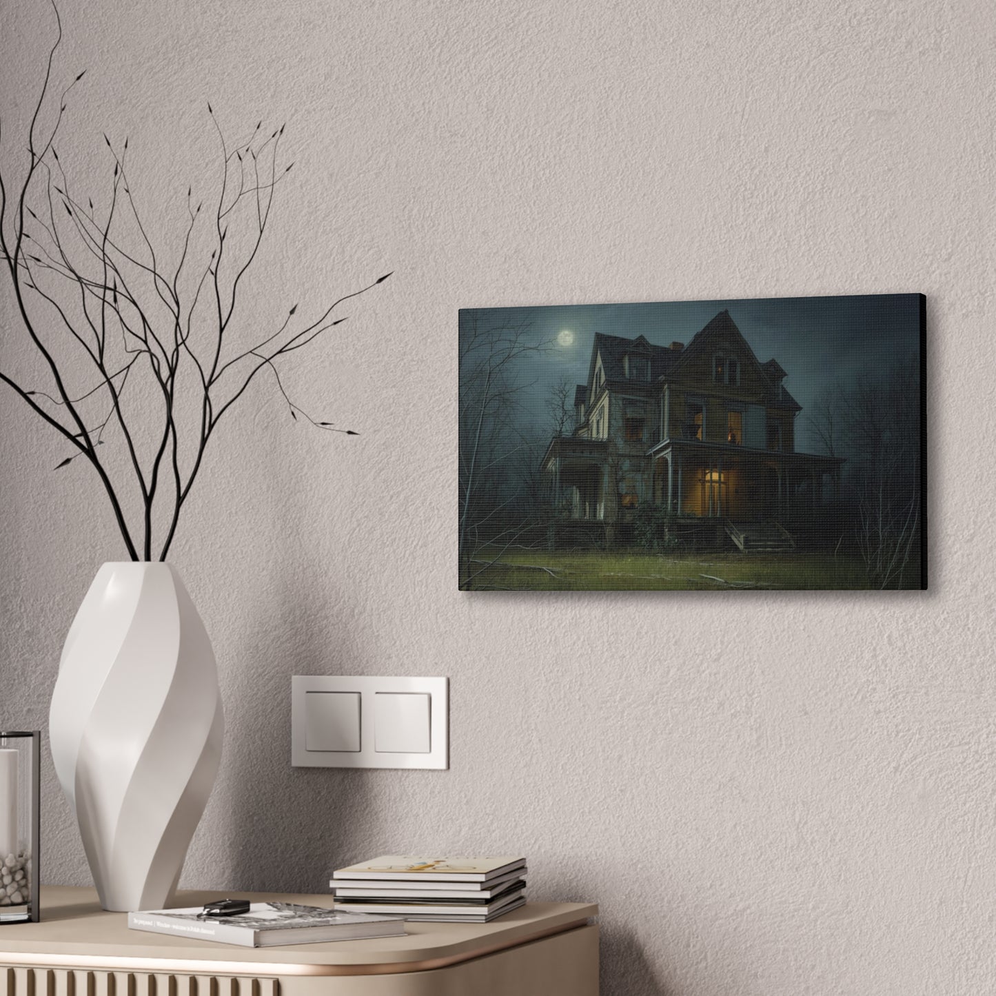 Spooky Haunted House Art Print