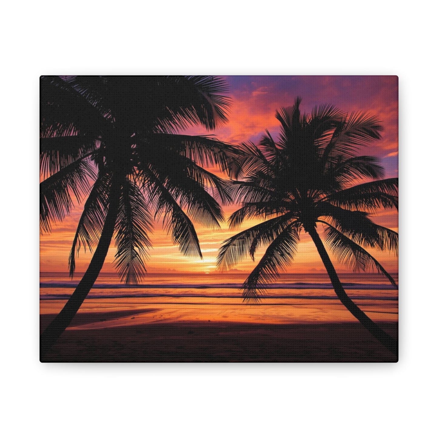 Sunset Palm Tree Canvas Print