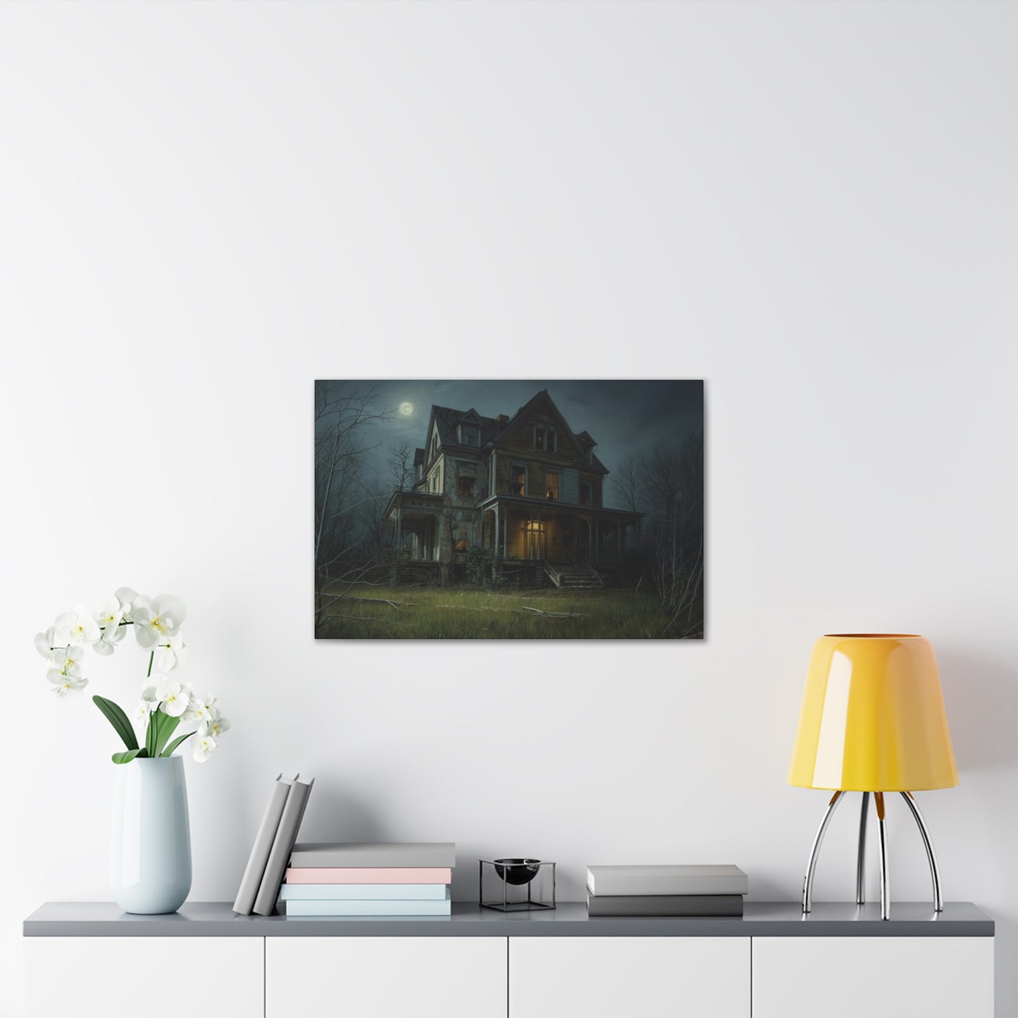 Spooky Haunted House Art Print