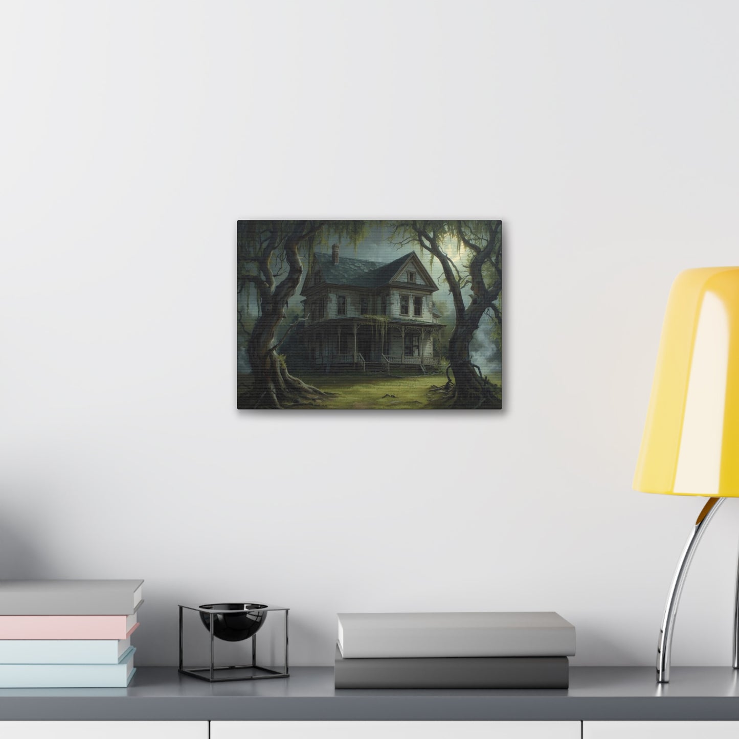 Spooky Vintage House Canvas Art