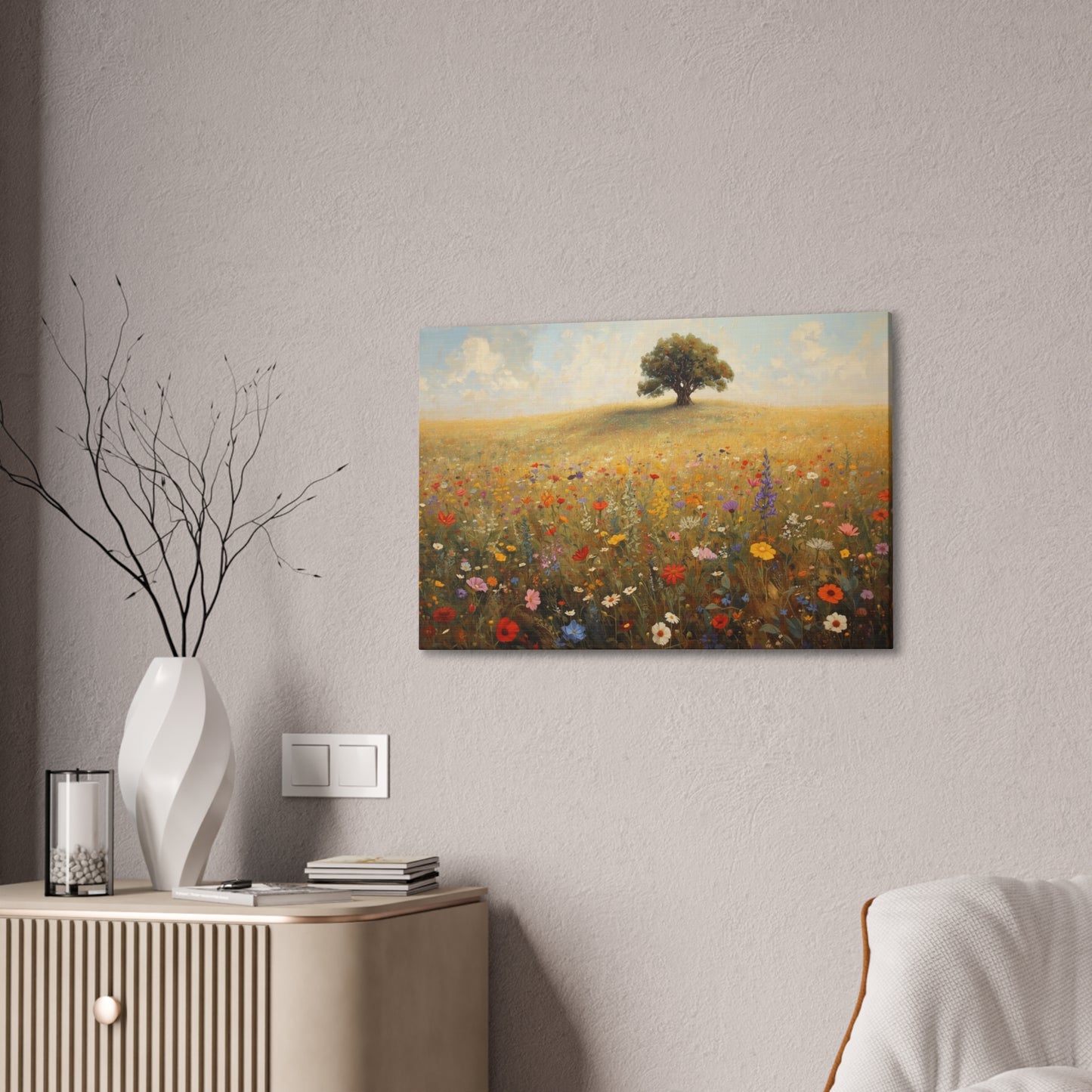 Vibrant Floral Landscape Decor