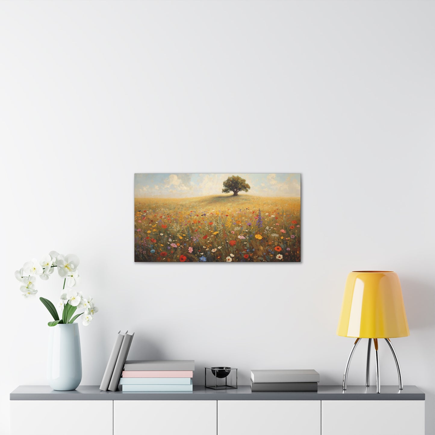 Vibrant Floral Landscape Decor