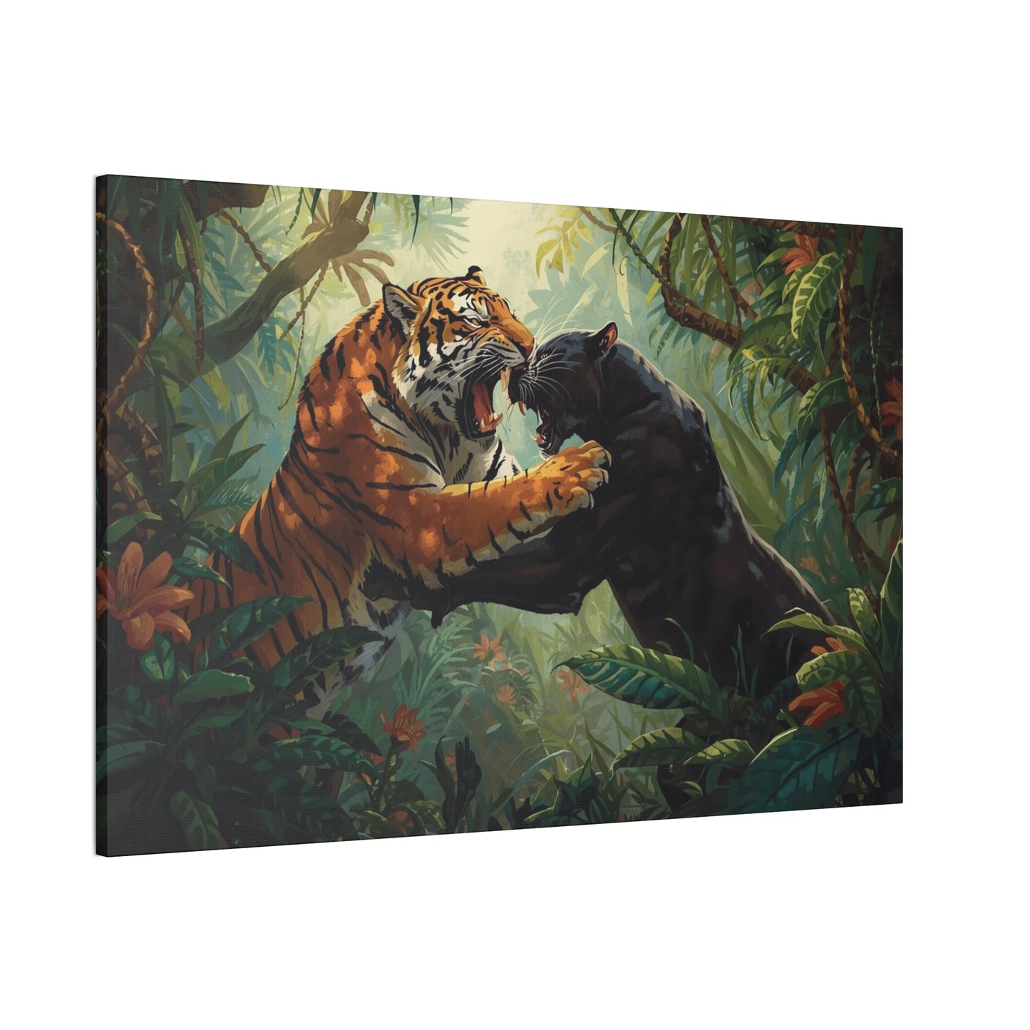 Wild Tiger and Panther Wall Decor