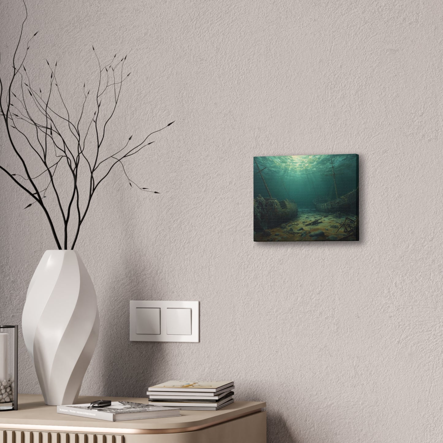 Underwater Shipwreck Canvas Art