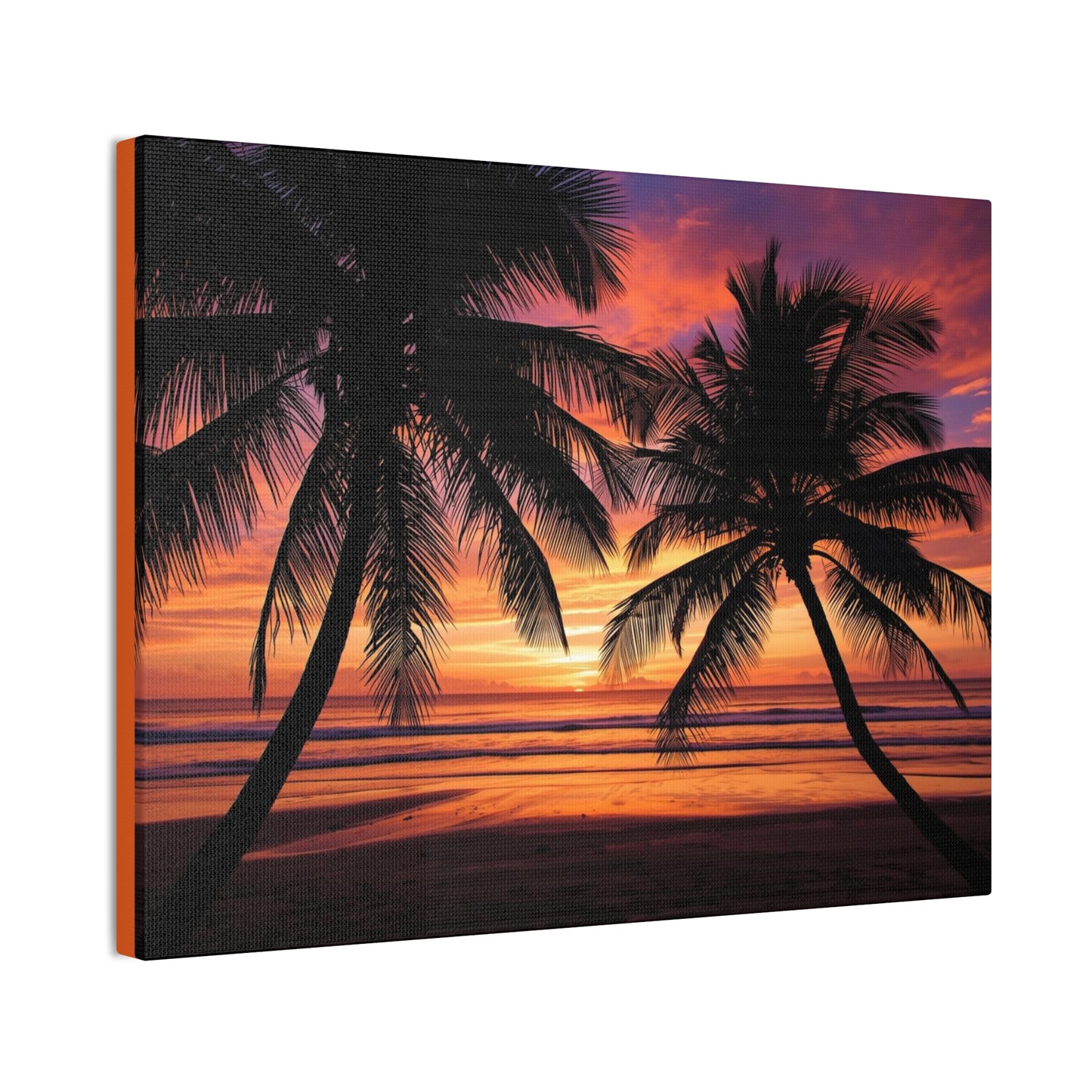 Sunset Palm Tree Canvas Print