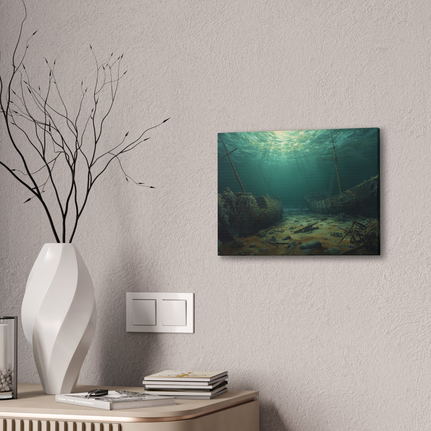 Underwater Shipwreck Canvas Art