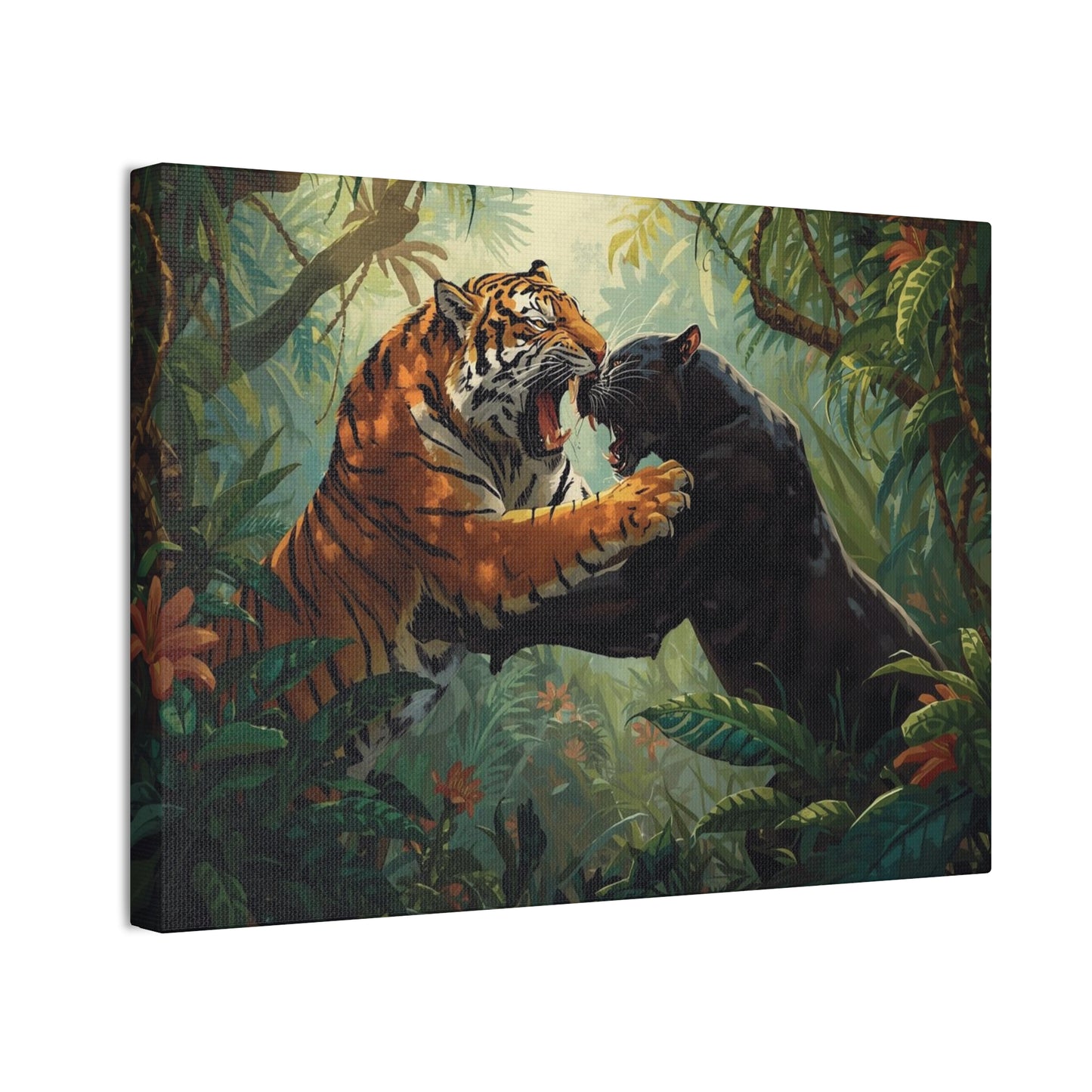 Wild Tiger and Panther Wall Decor