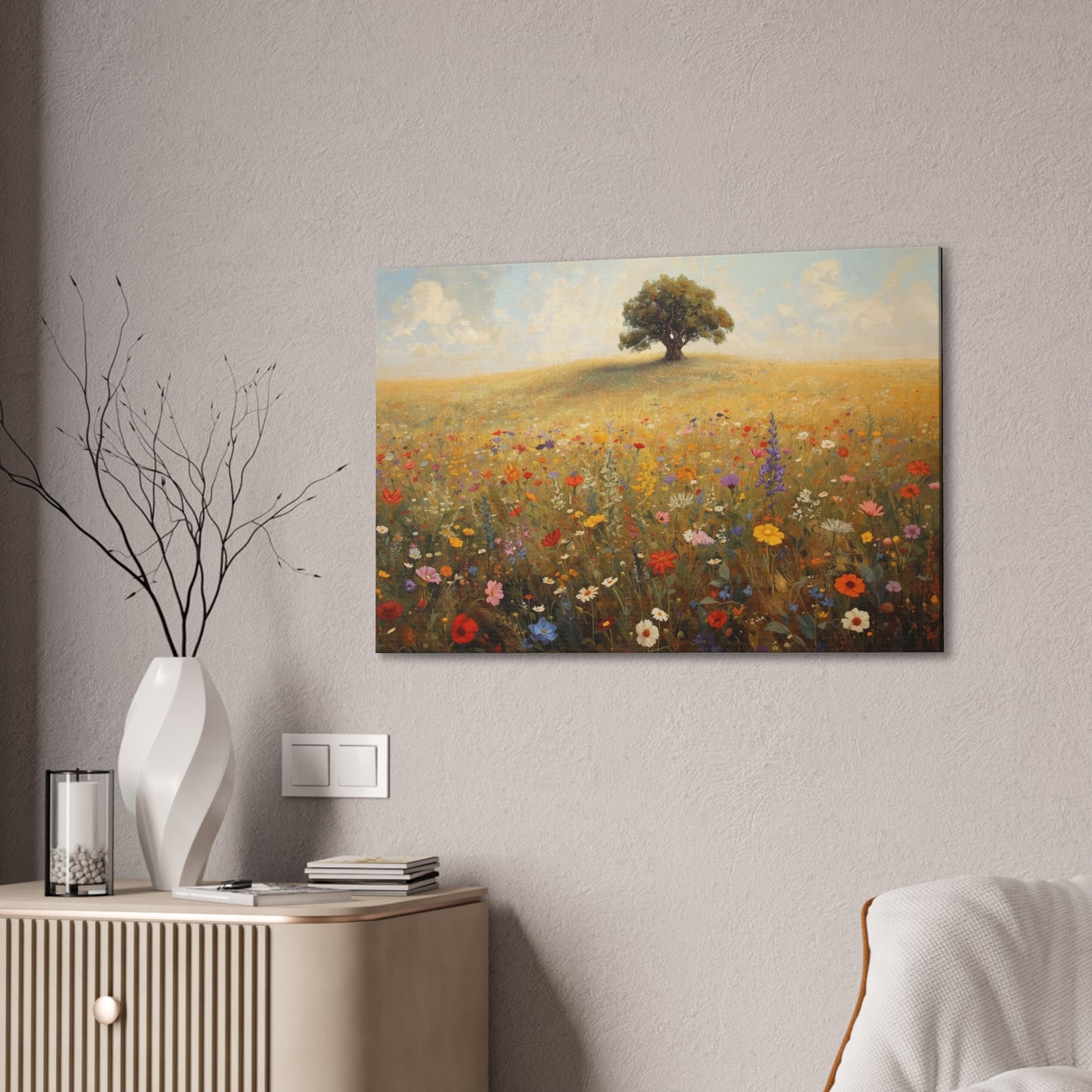 Vibrant Floral Landscape Decor