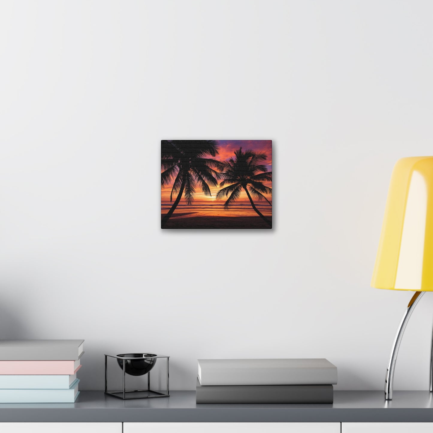 Sunset Palm Tree Canvas Print