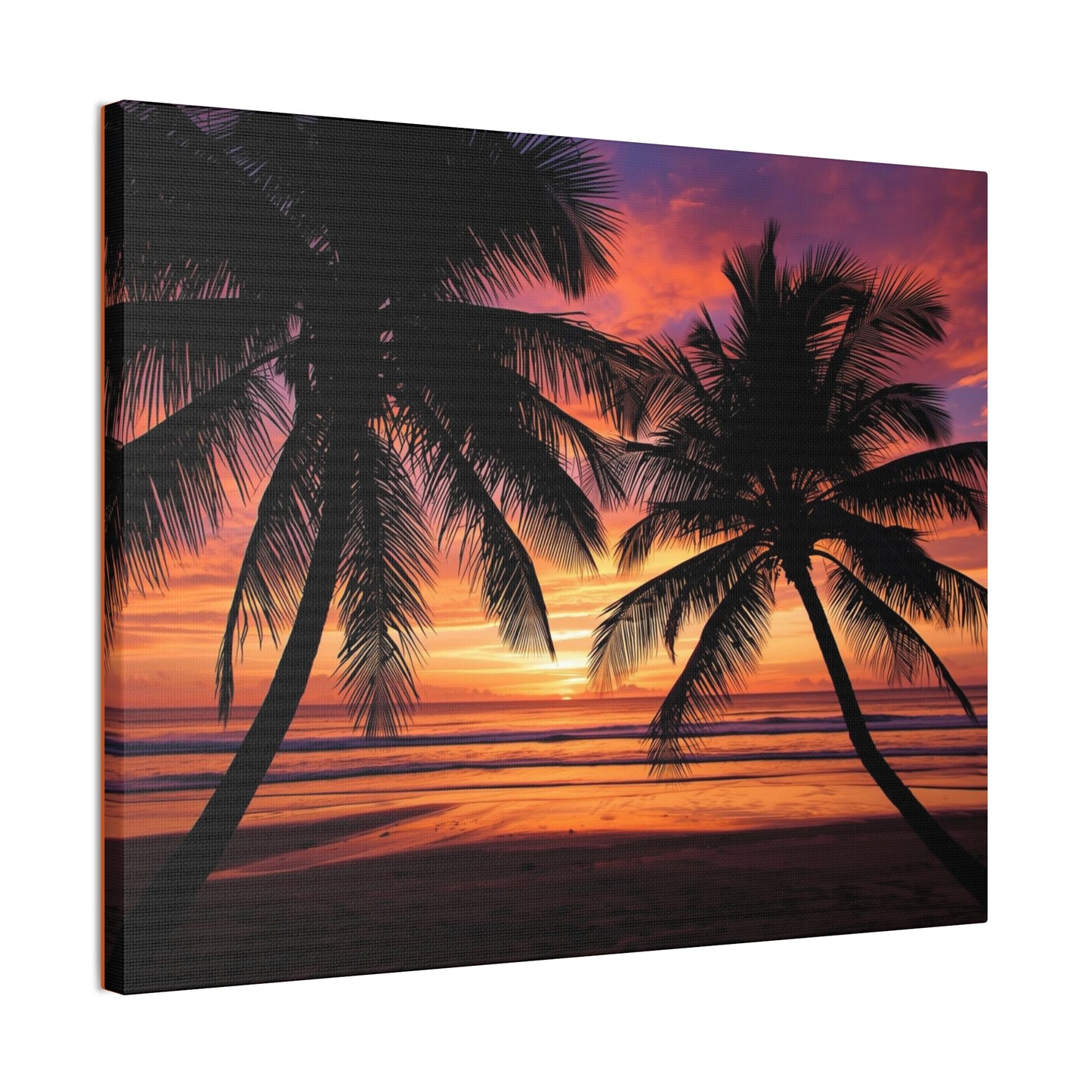 Sunset Palm Tree Canvas Print