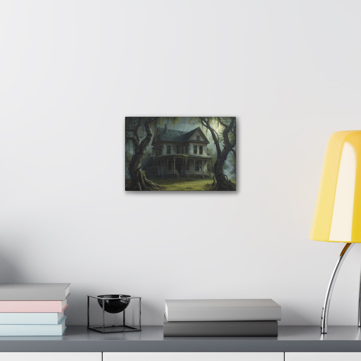 Spooky Vintage House Canvas Art