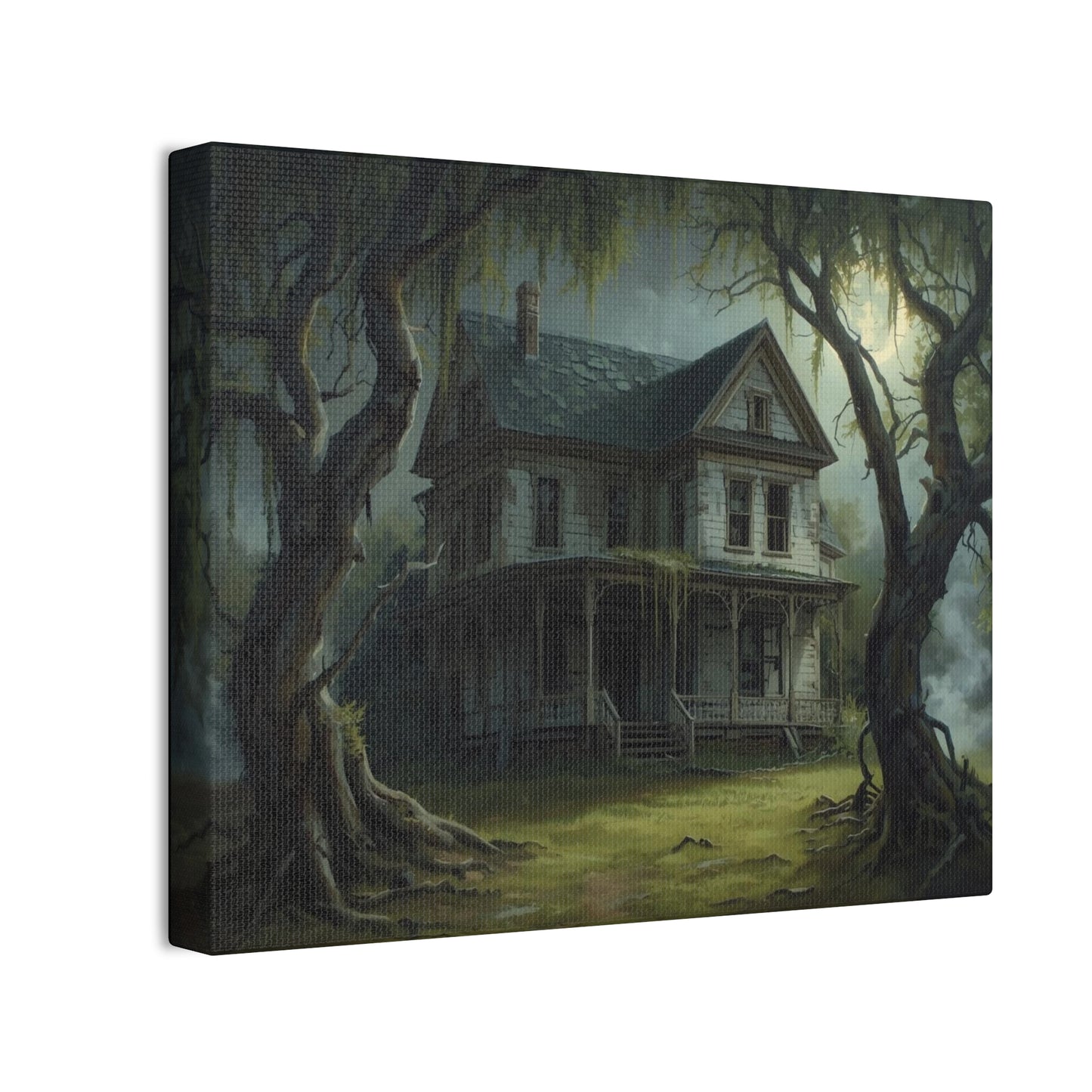 Spooky Vintage House Canvas Art