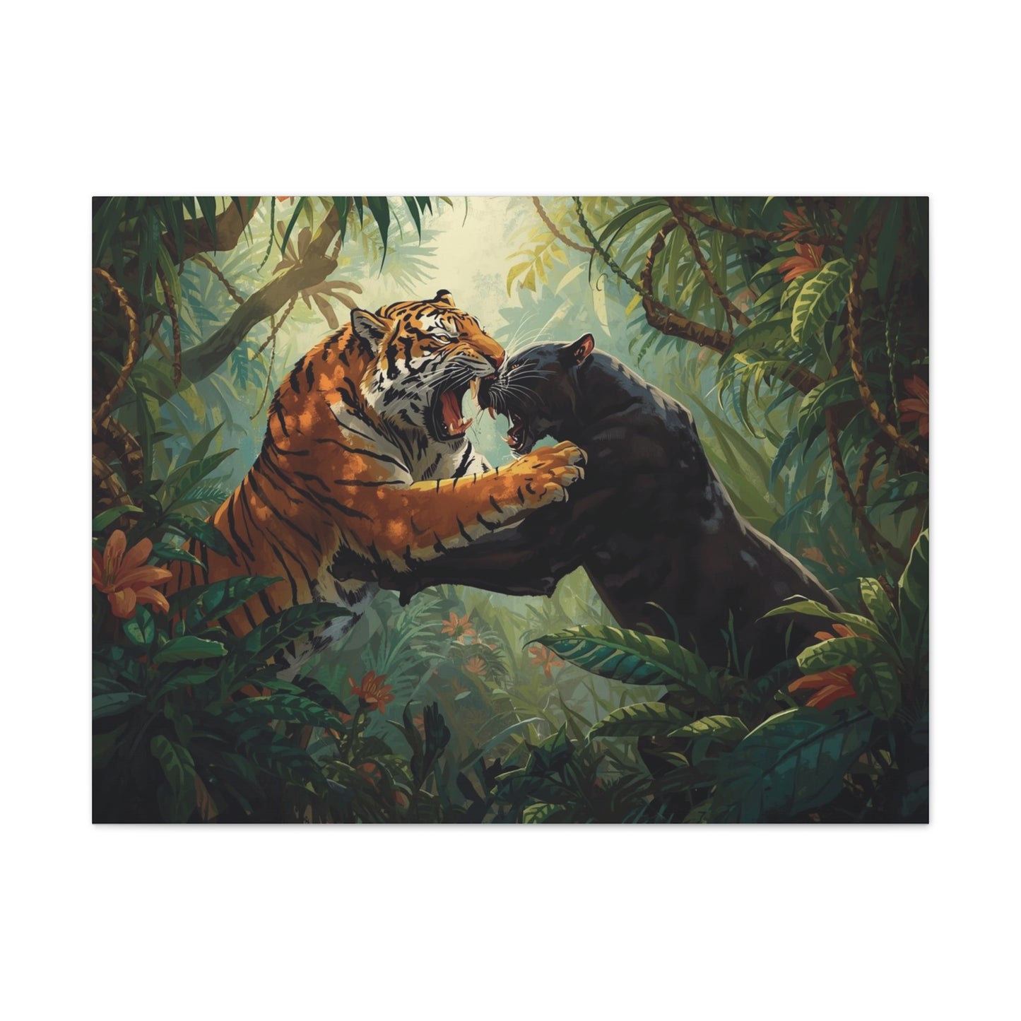 Wild Tiger and Panther Wall Decor