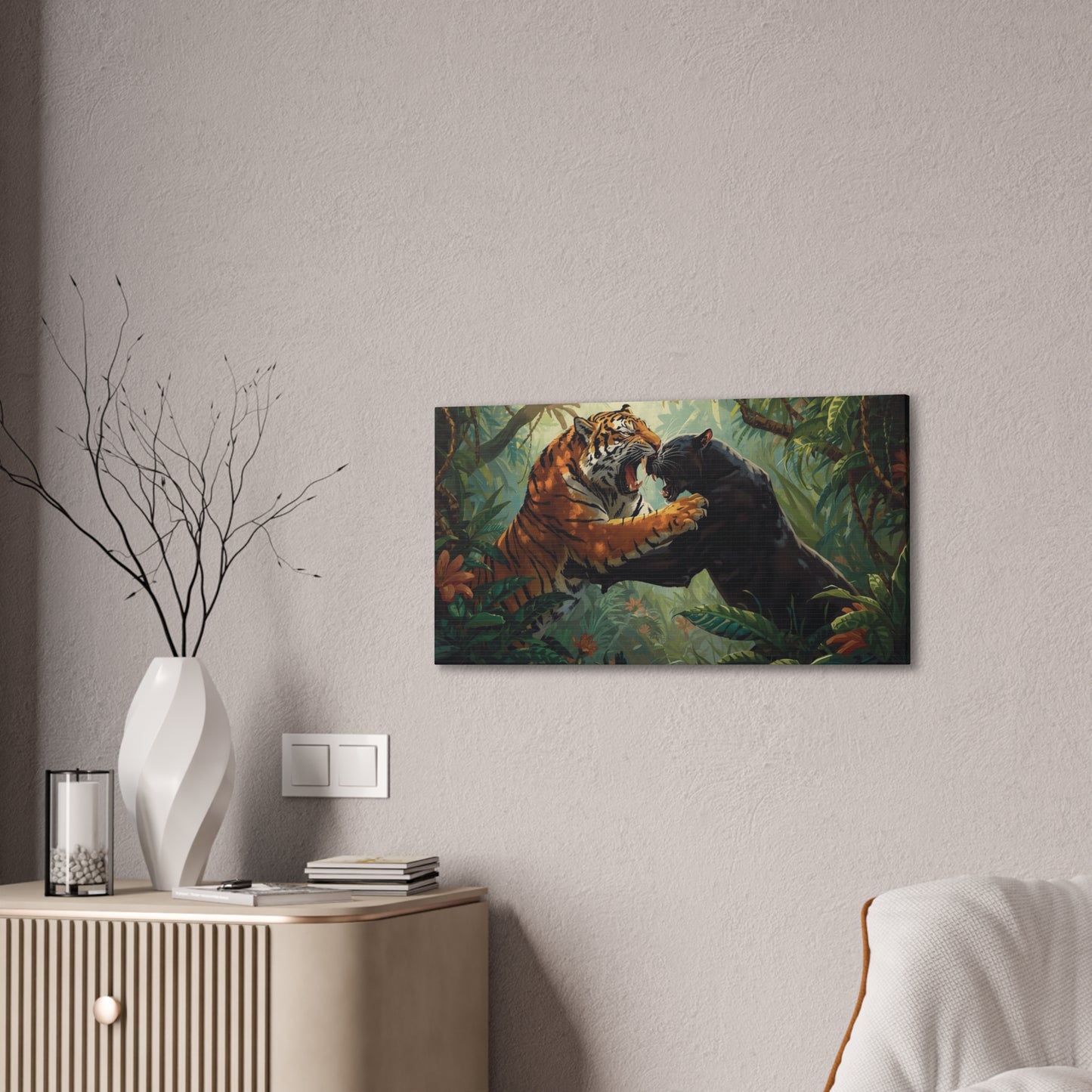 Wild Tiger and Panther Wall Decor