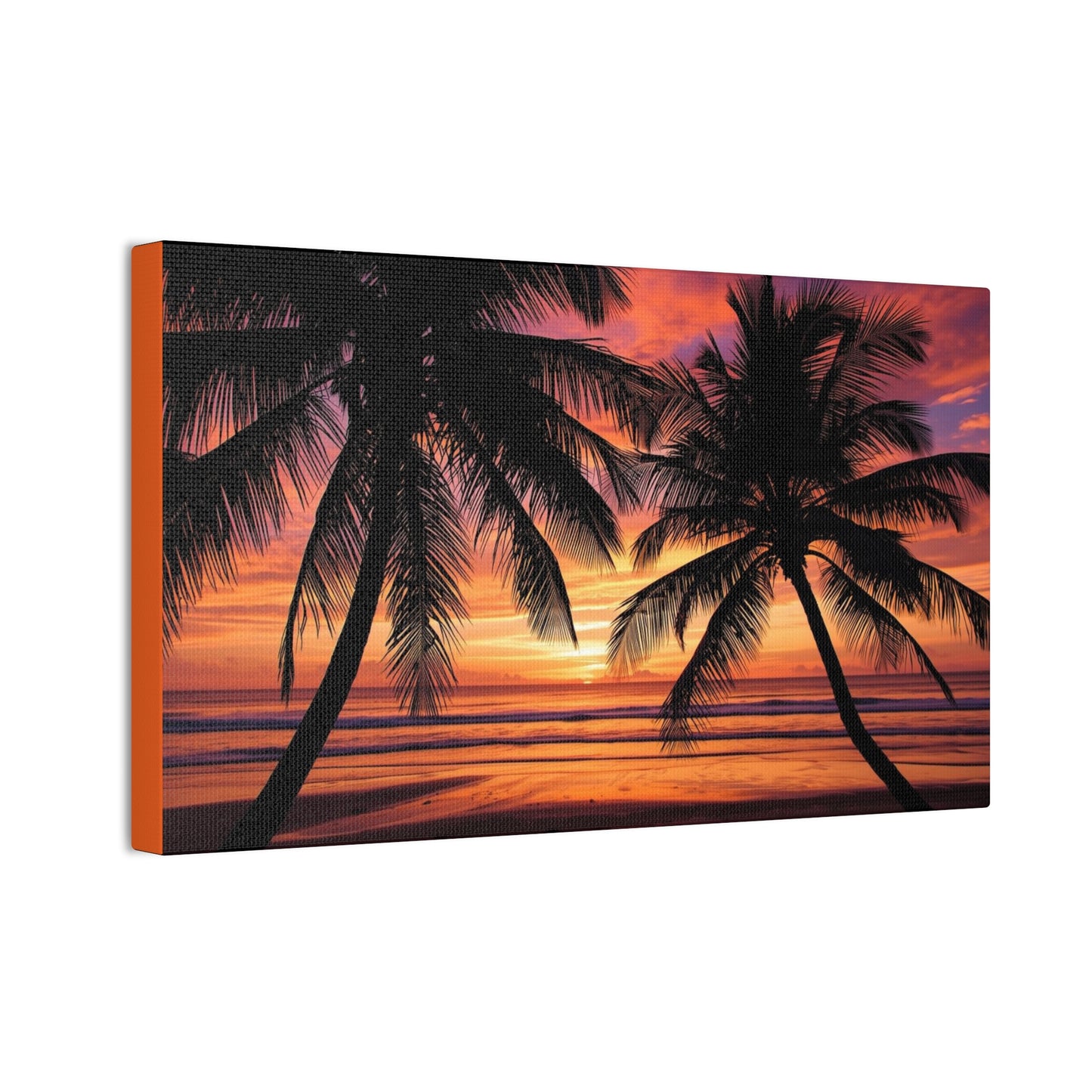 Sunset Palm Tree Canvas Print