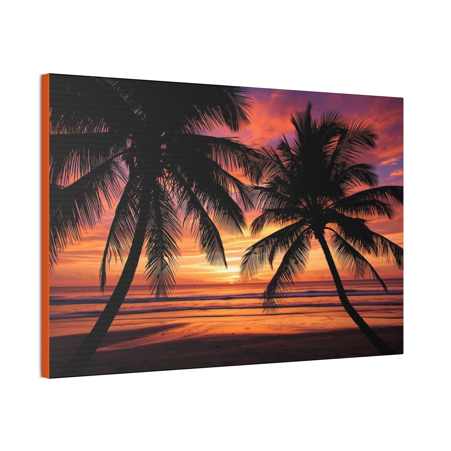 Sunset Palm Tree Canvas Print