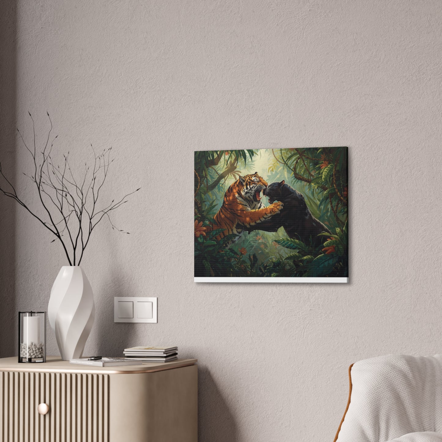 Wild Tiger and Panther Wall Decor