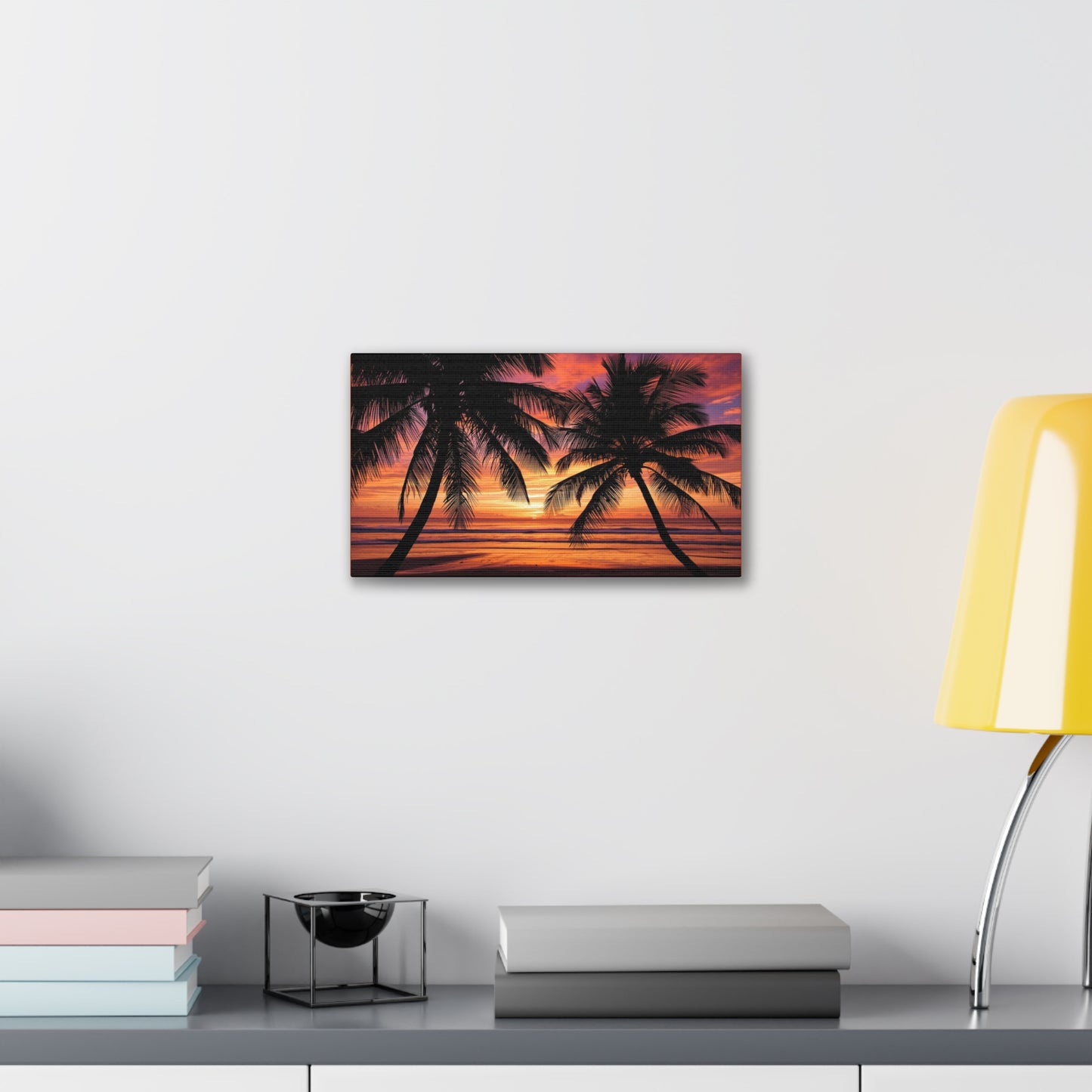 Sunset Palm Tree Canvas Print