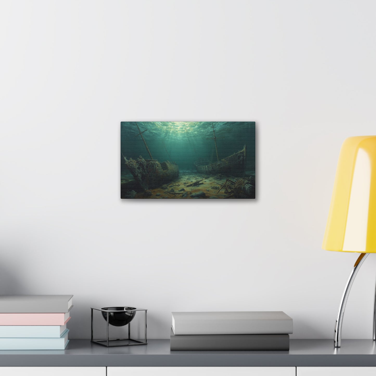 Underwater Shipwreck Canvas Art