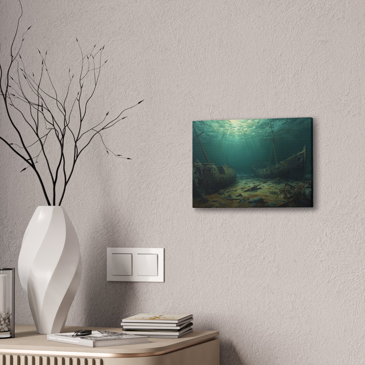 Underwater Shipwreck Canvas Art