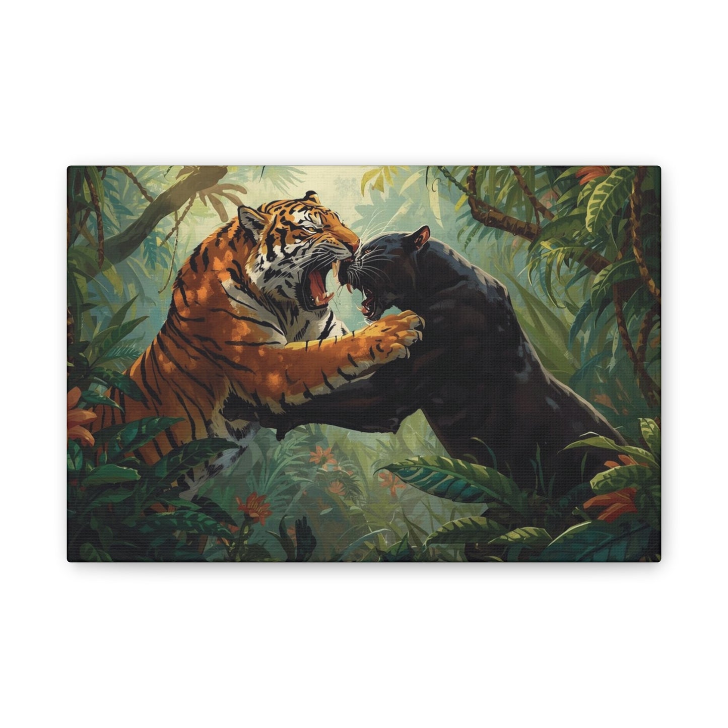 Wild Tiger and Panther Wall Decor