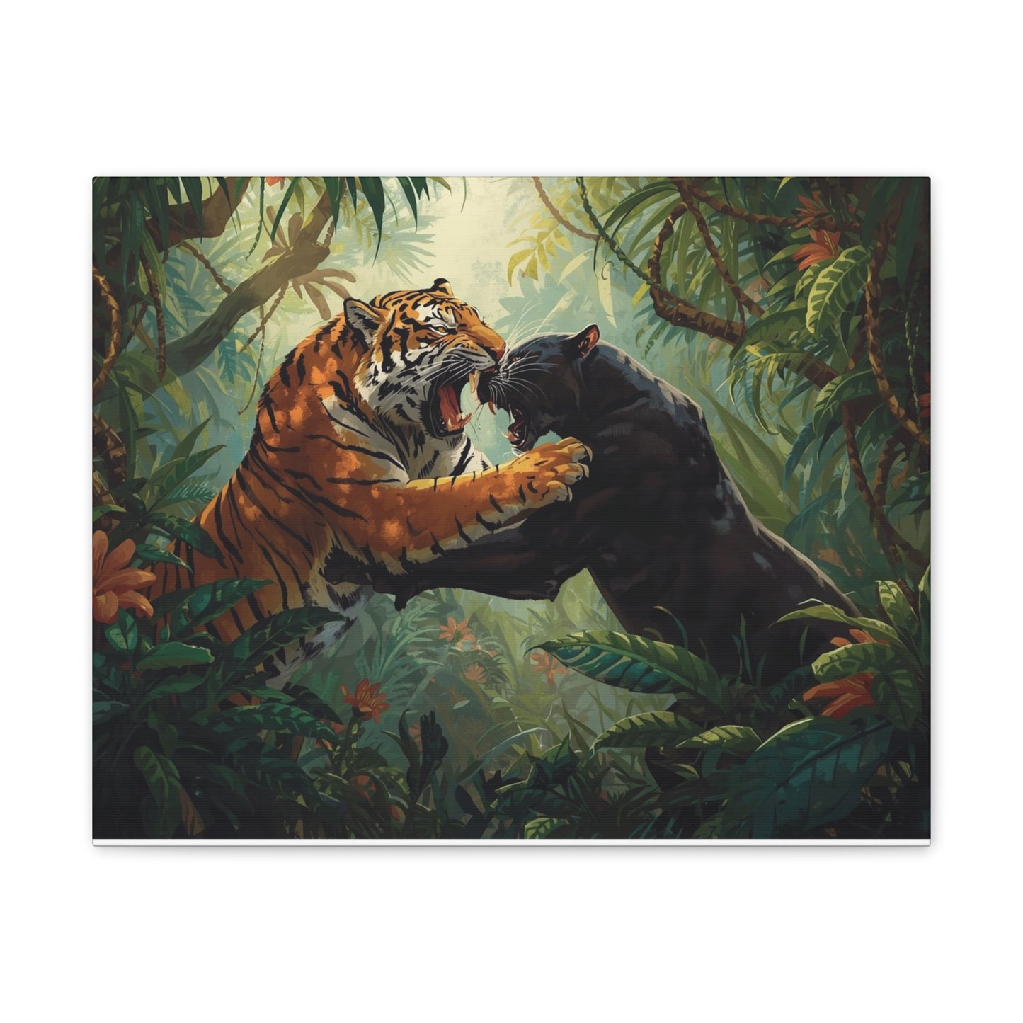 Wild Tiger and Panther Wall Decor