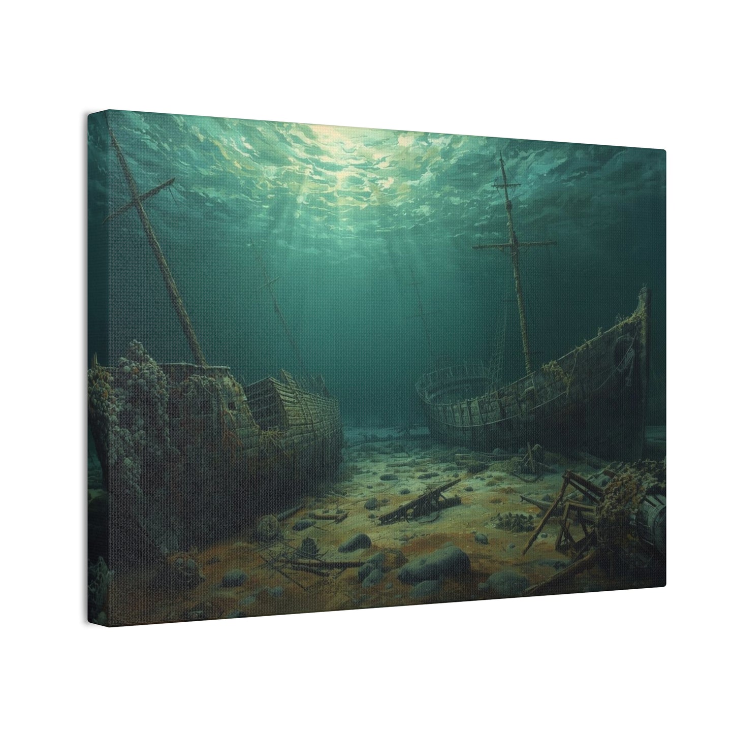 Underwater Shipwreck Canvas Art