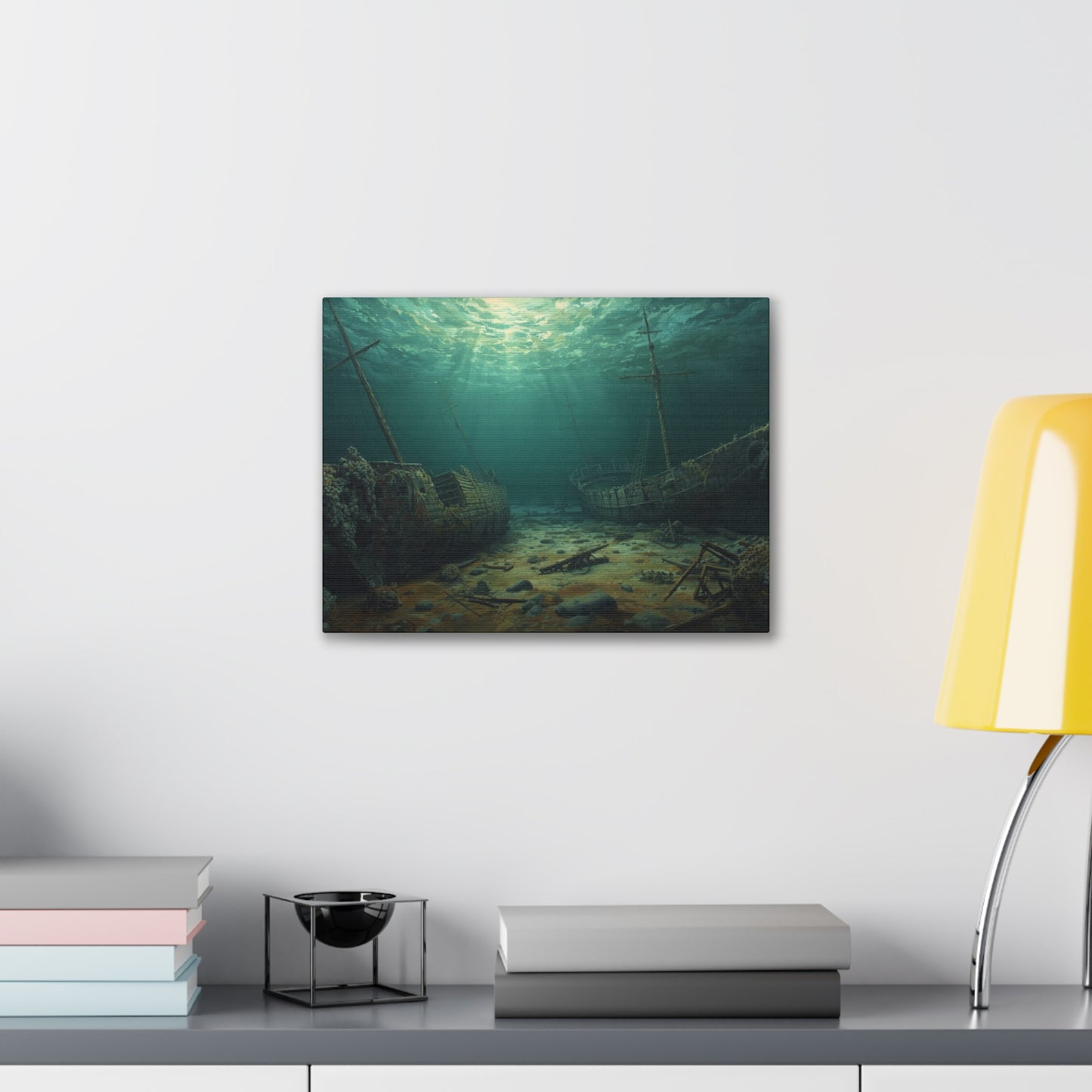 Underwater Shipwreck Canvas Art
