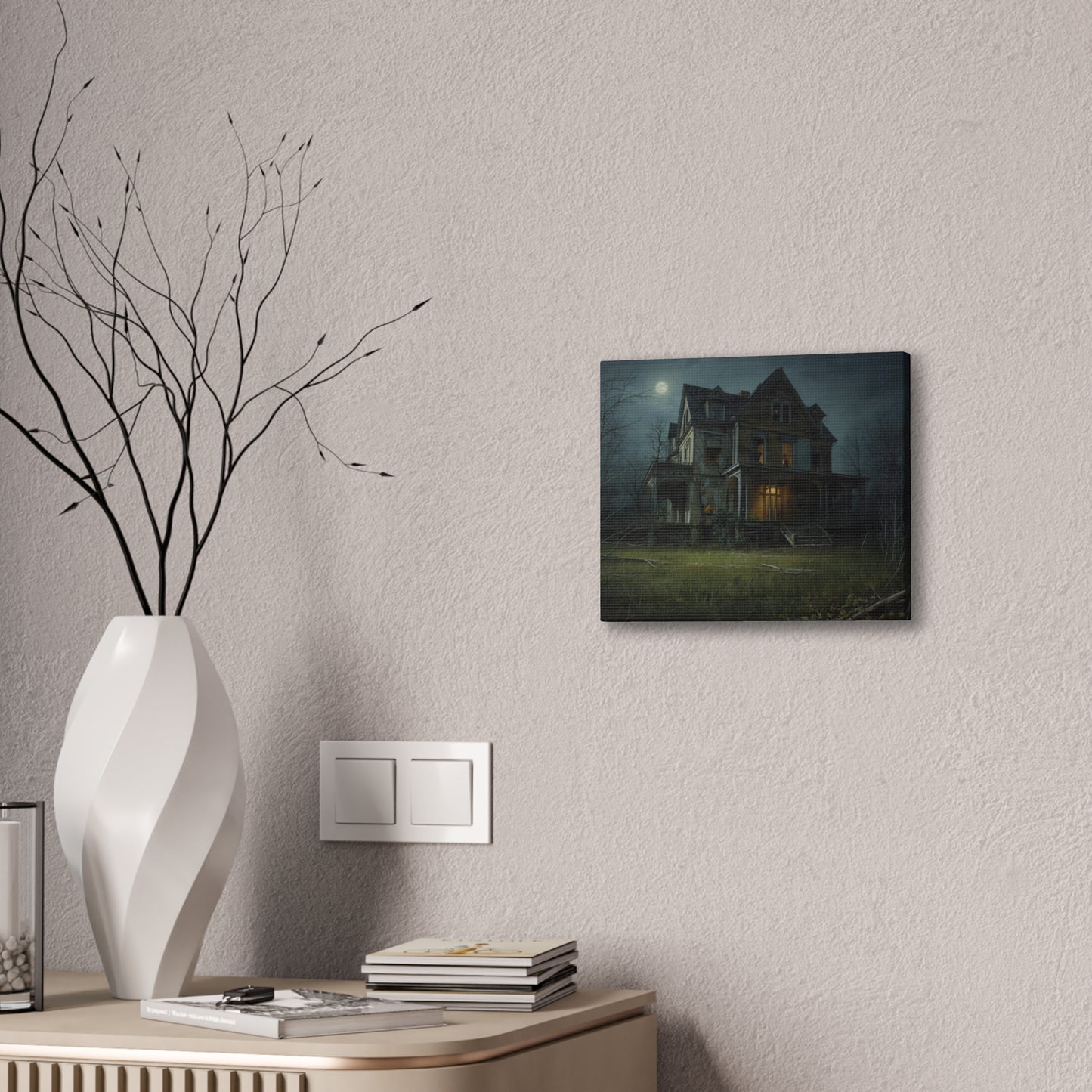 Spooky Haunted House Art Print