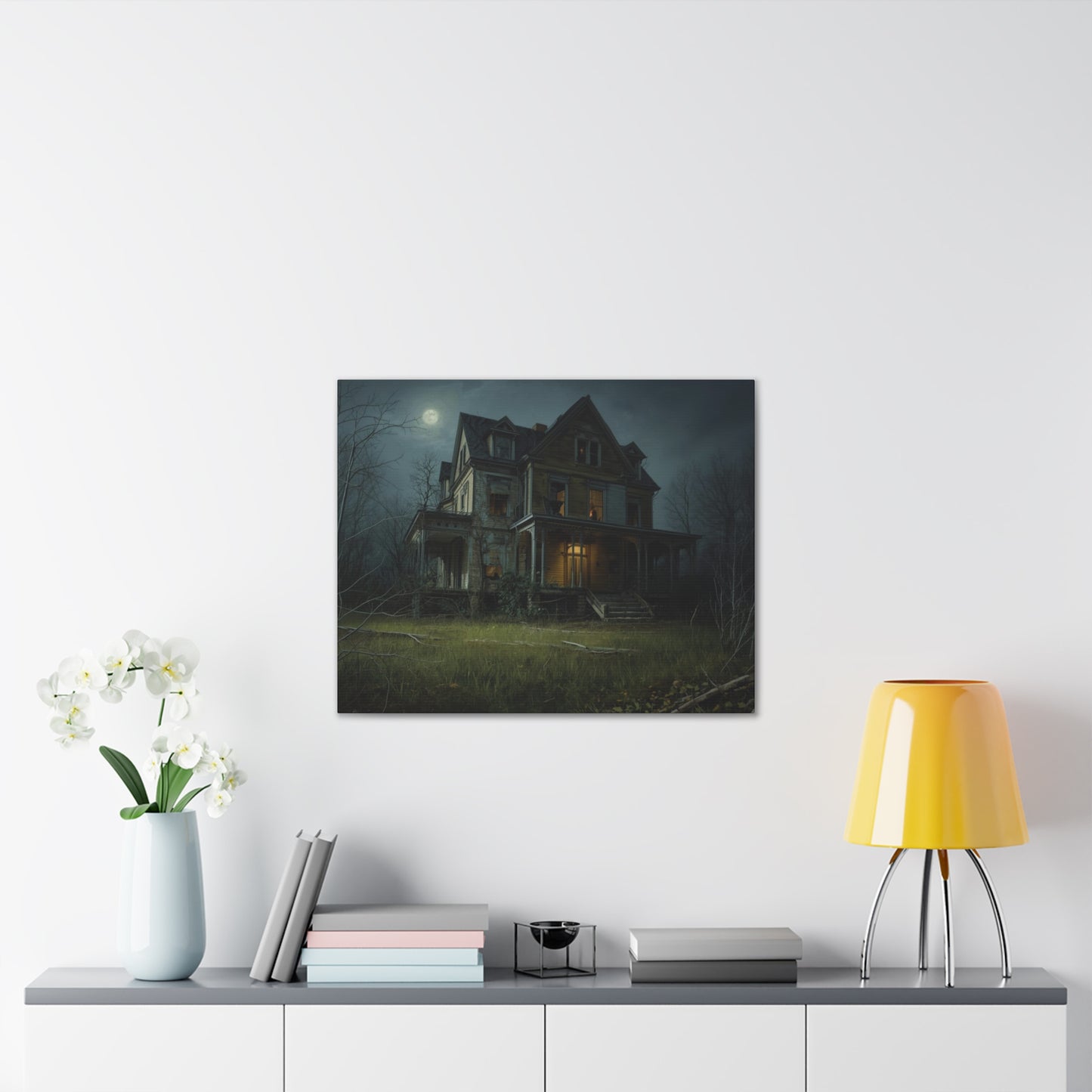 Spooky Haunted House Art Print