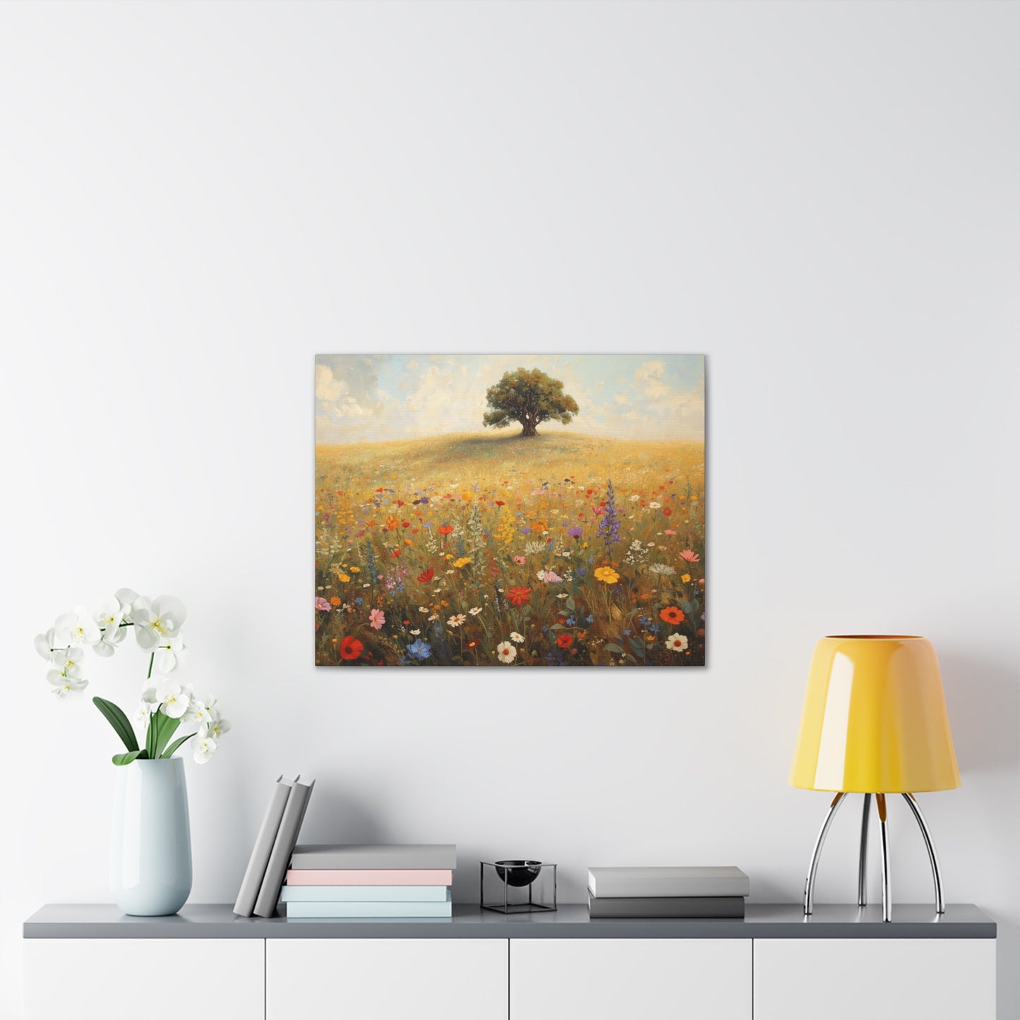 Vibrant Floral Landscape Decor