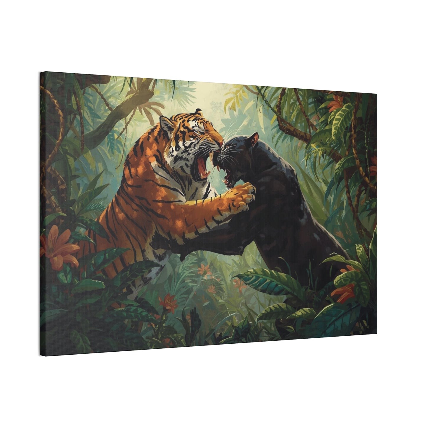Wild Tiger and Panther Wall Decor