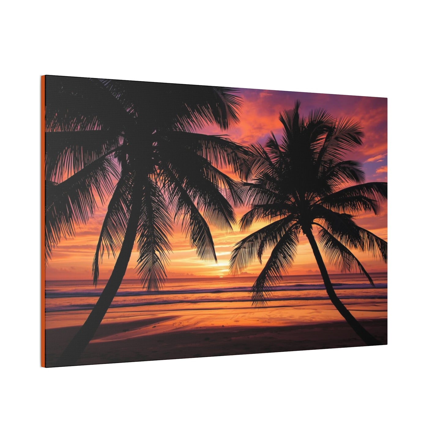 Sunset Palm Tree Canvas Print