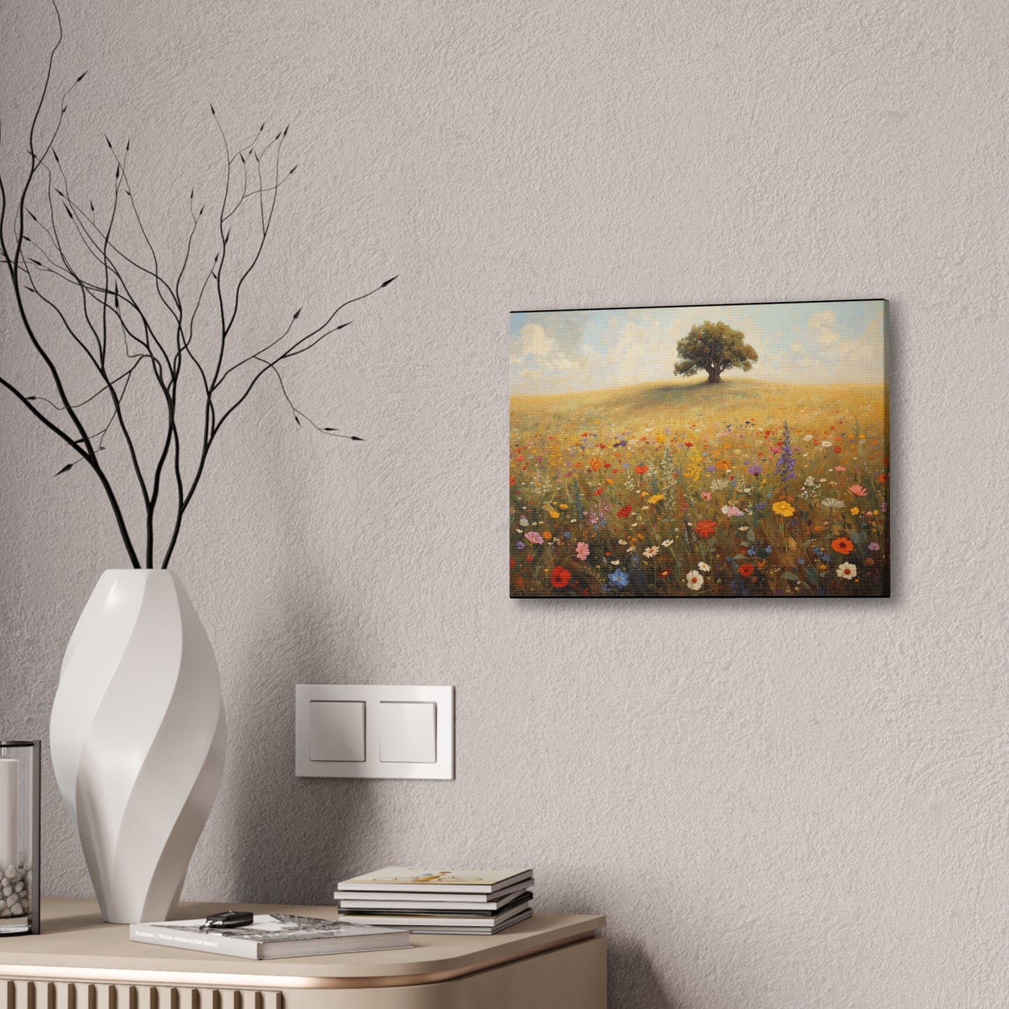 Vibrant Floral Landscape Decor