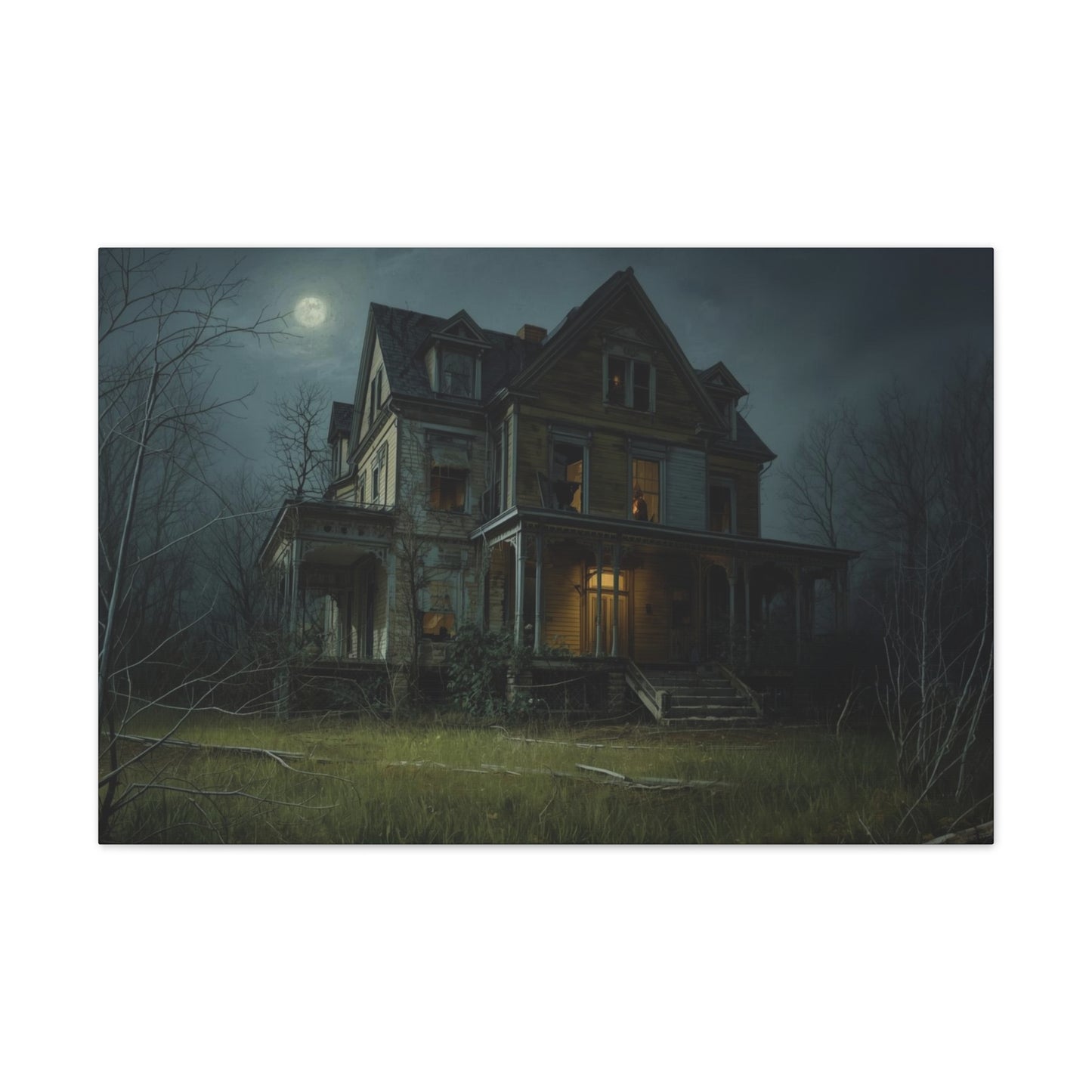Spooky Haunted House Art Print