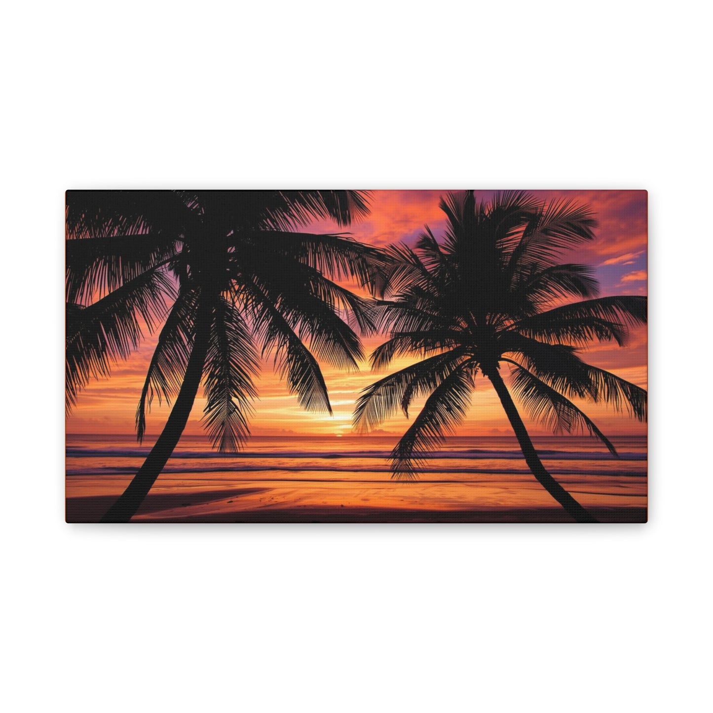 Sunset Palm Tree Canvas Print