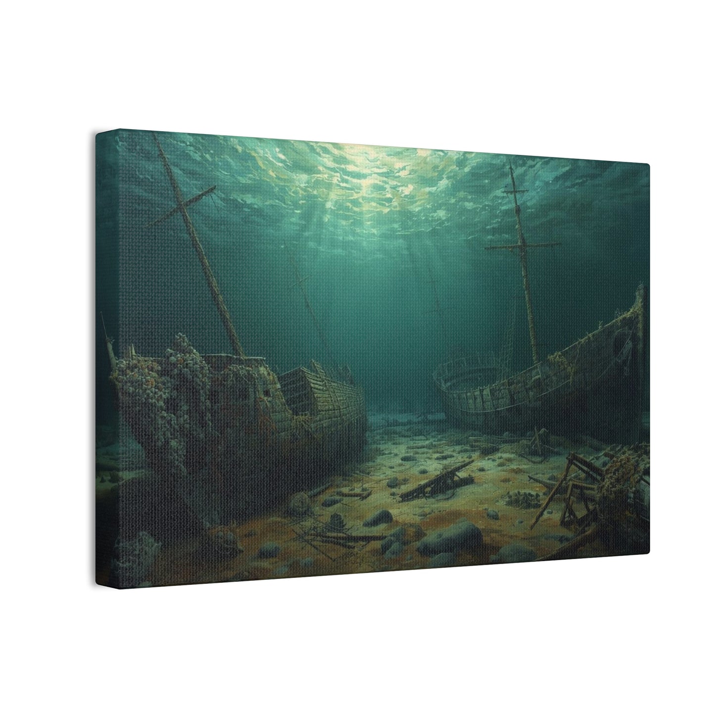Underwater Shipwreck Canvas Art