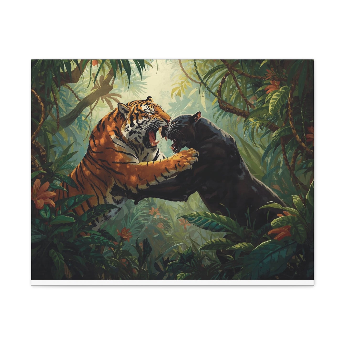 Wild Tiger and Panther Wall Decor