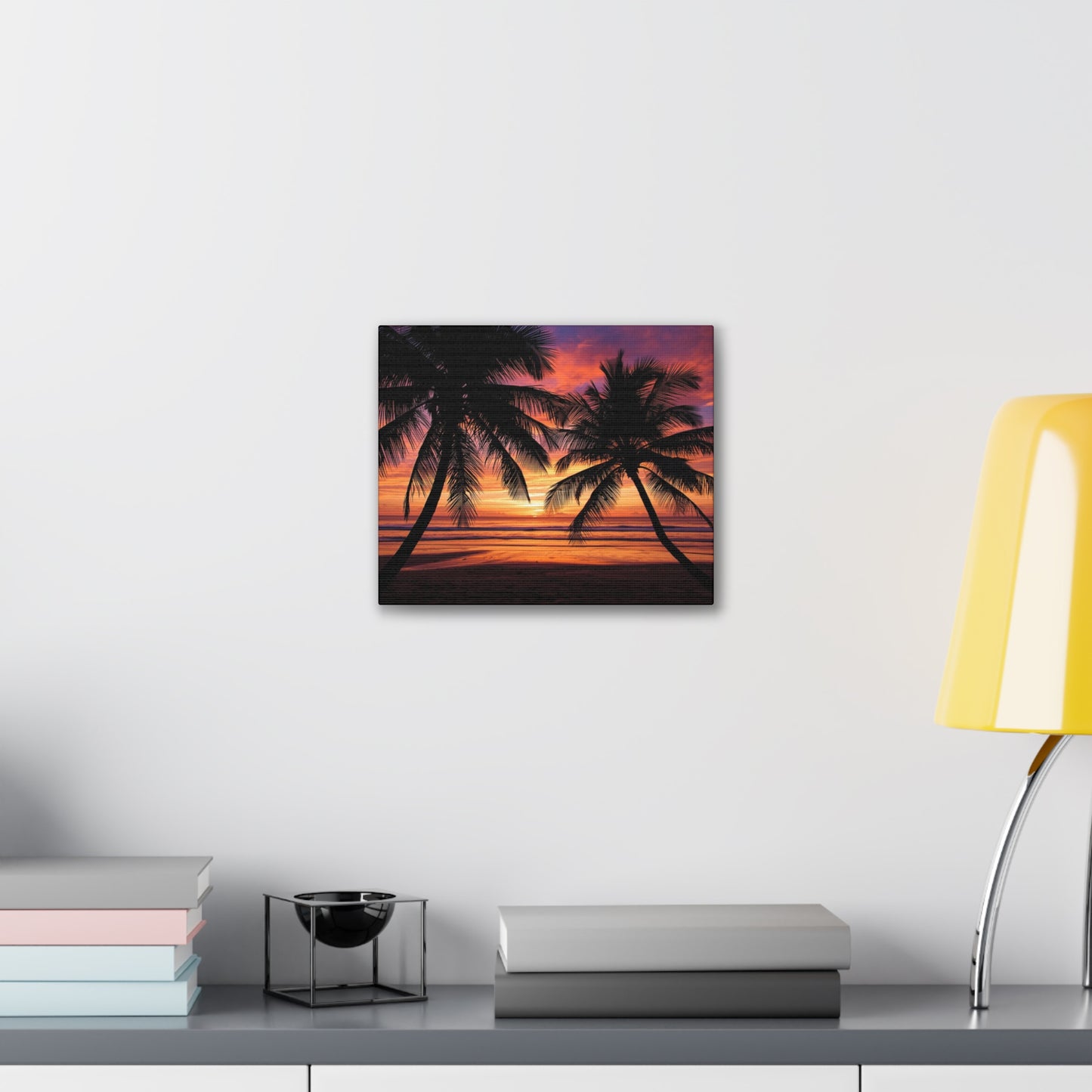 Sunset Palm Tree Canvas Print