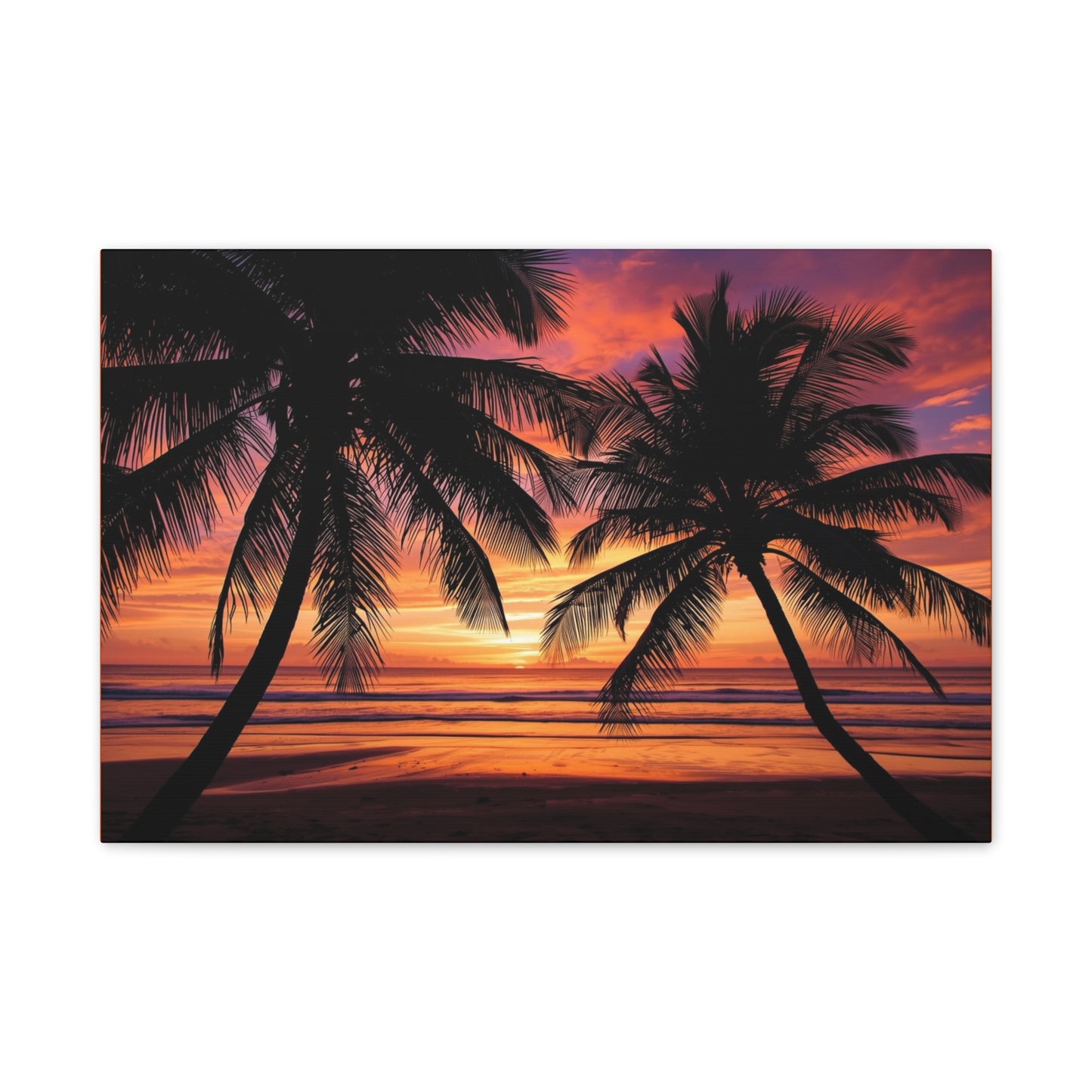 Sunset Palm Tree Canvas Print