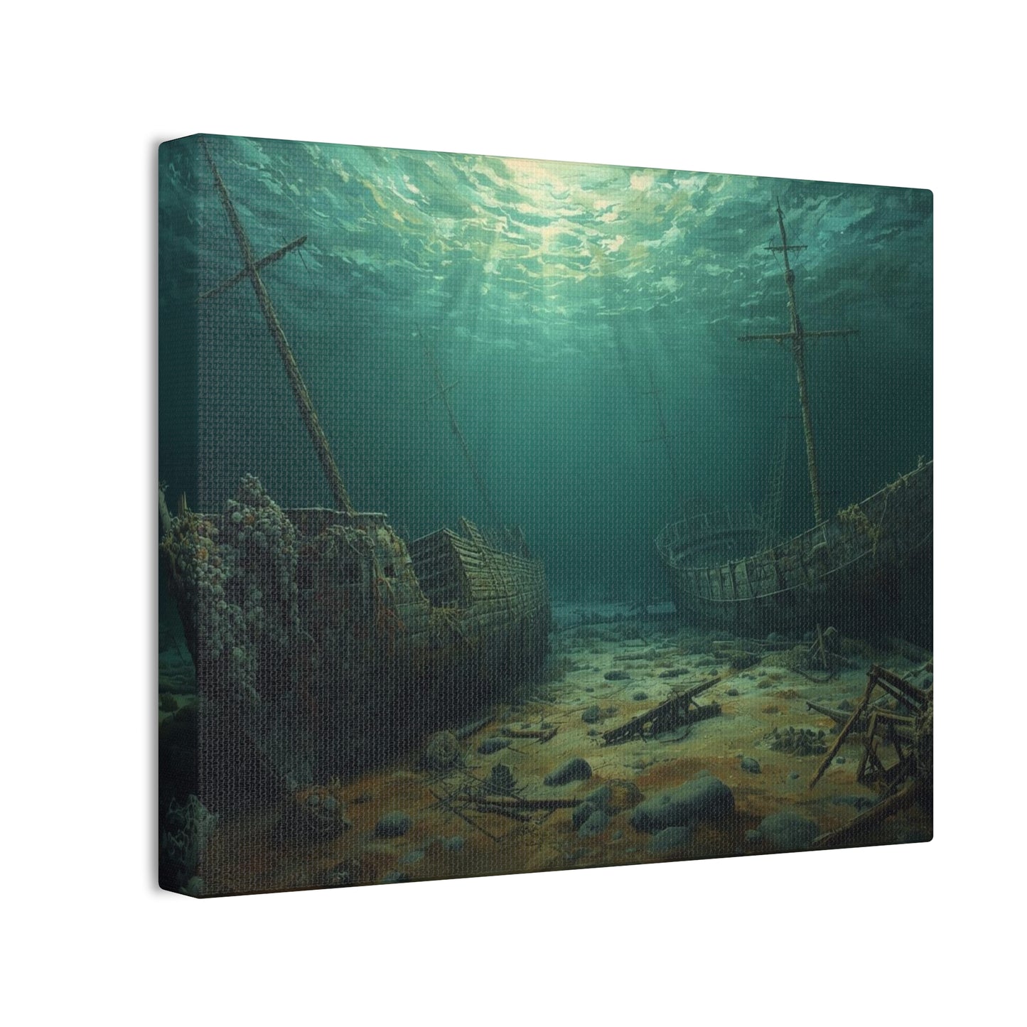 Underwater Shipwreck Canvas Art